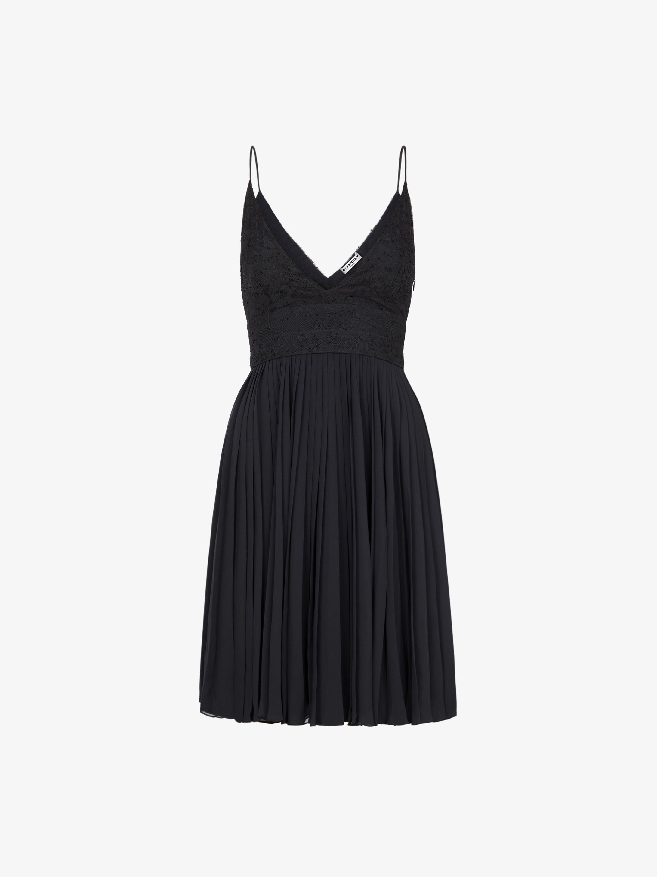 Dress in lace and silk