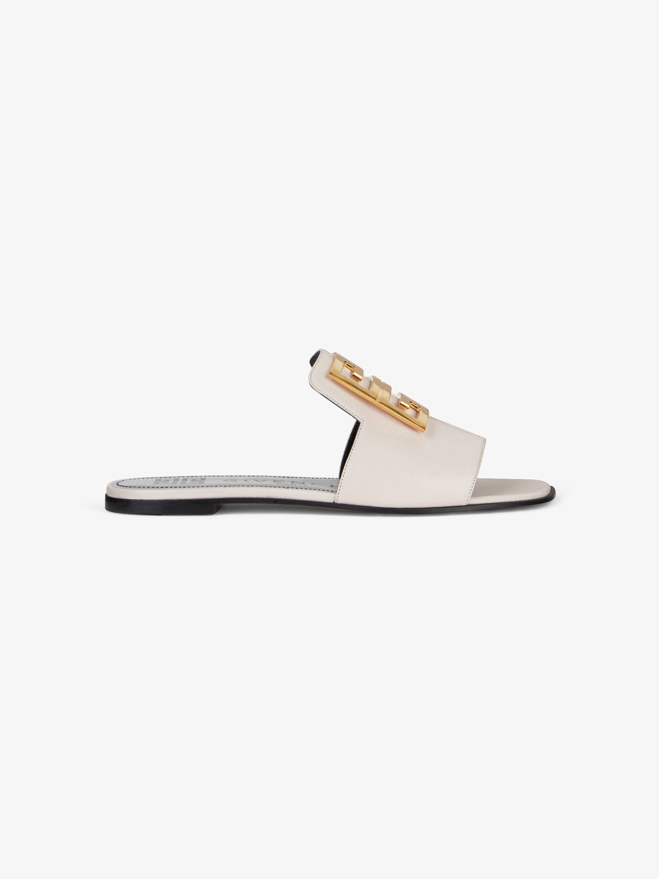 4G sandals in grained leather