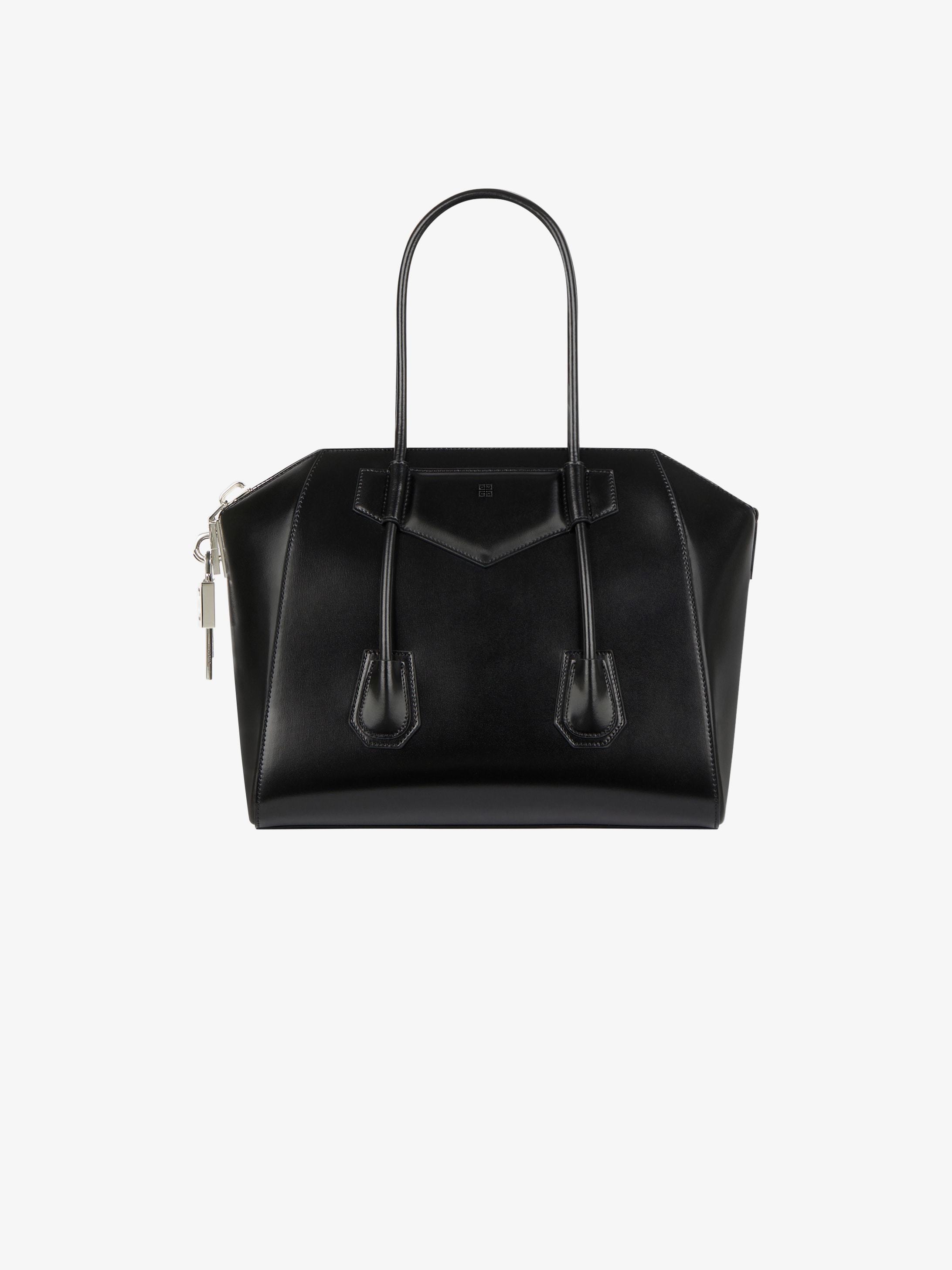 Medium Antigona lock bag in box leather