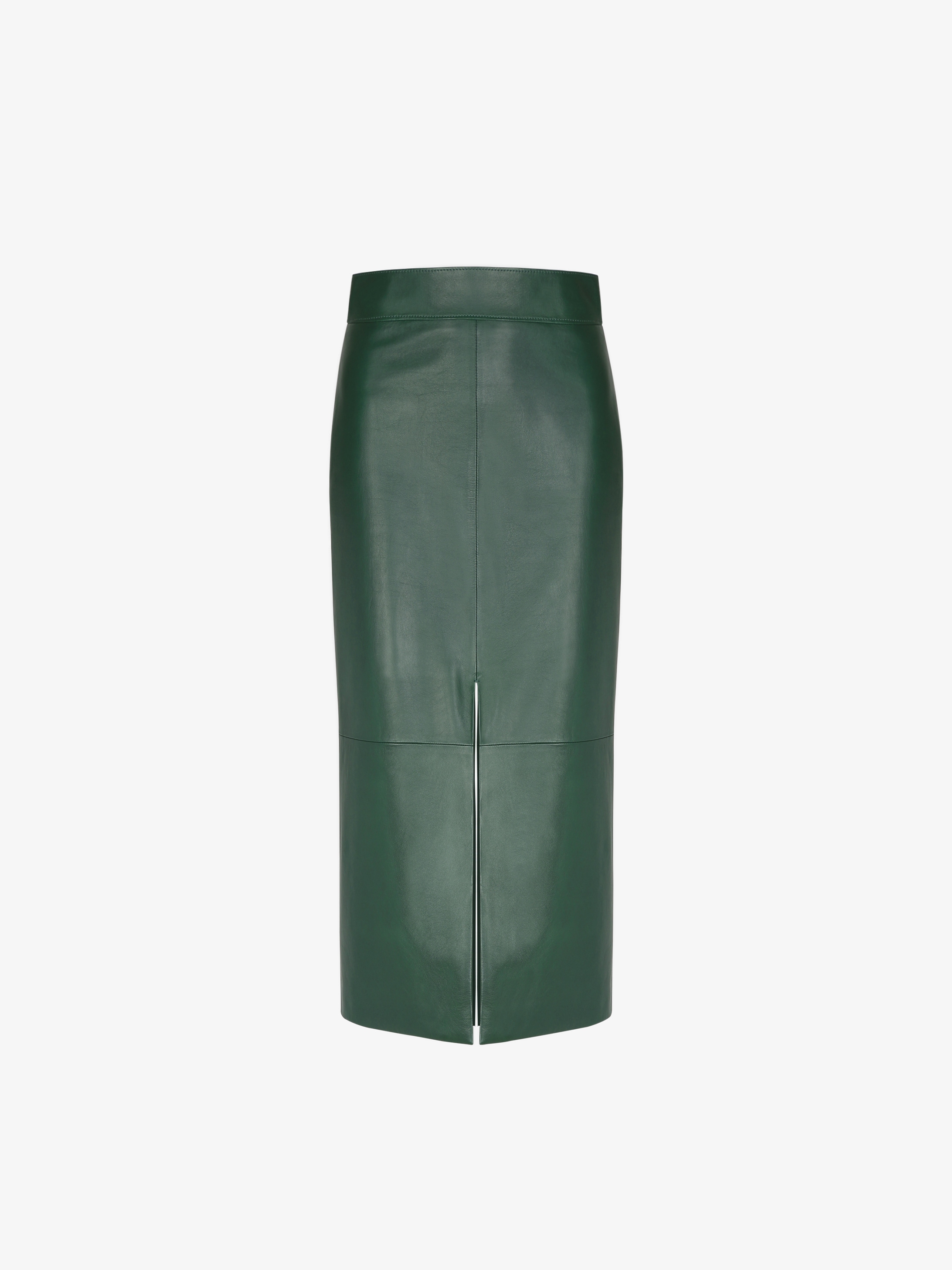 Pencil skirt in leather