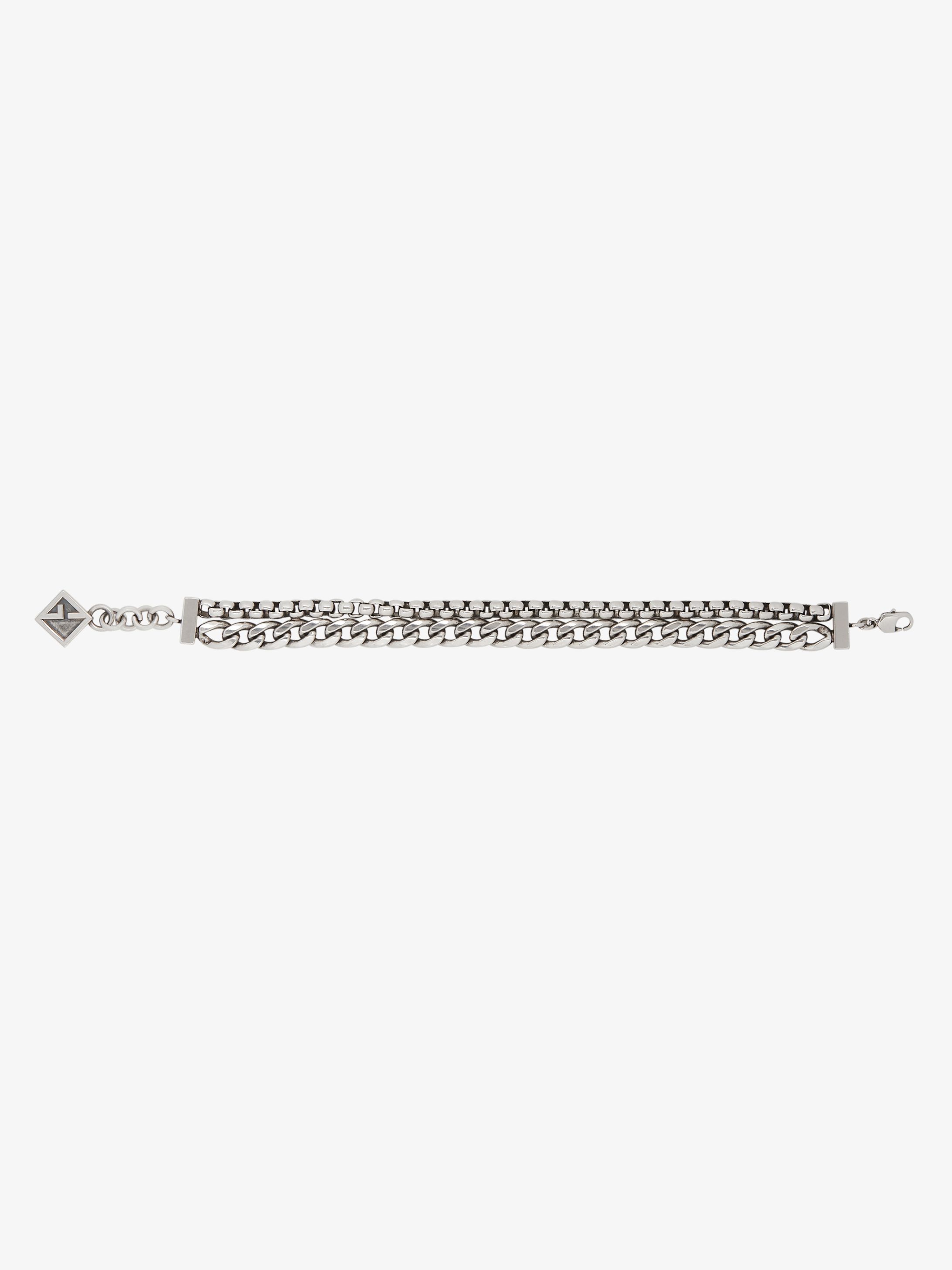 Bracelet chaîne géométrique en laiton