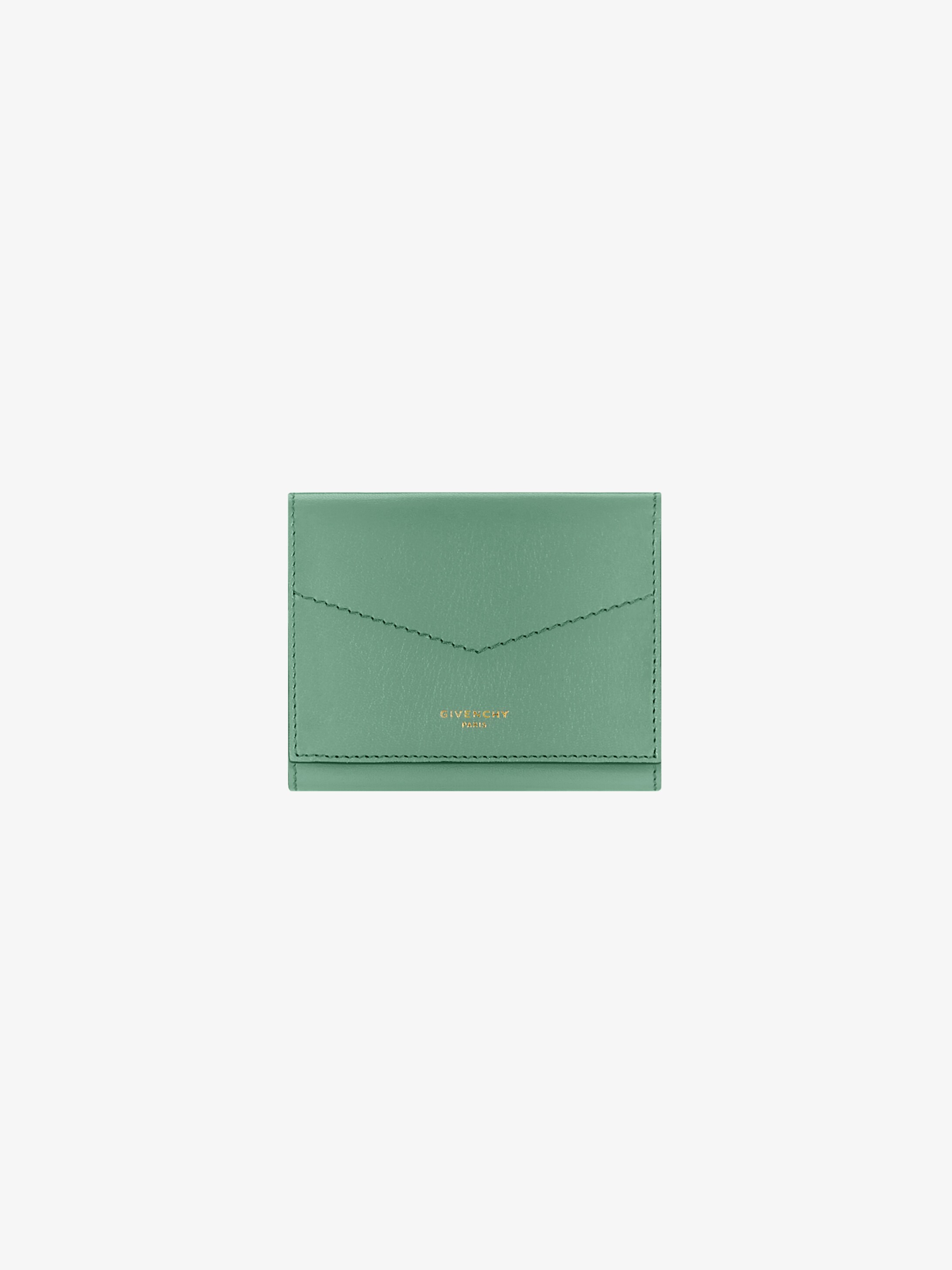 Portefeuille Edge à trois volets en cuir bicolore