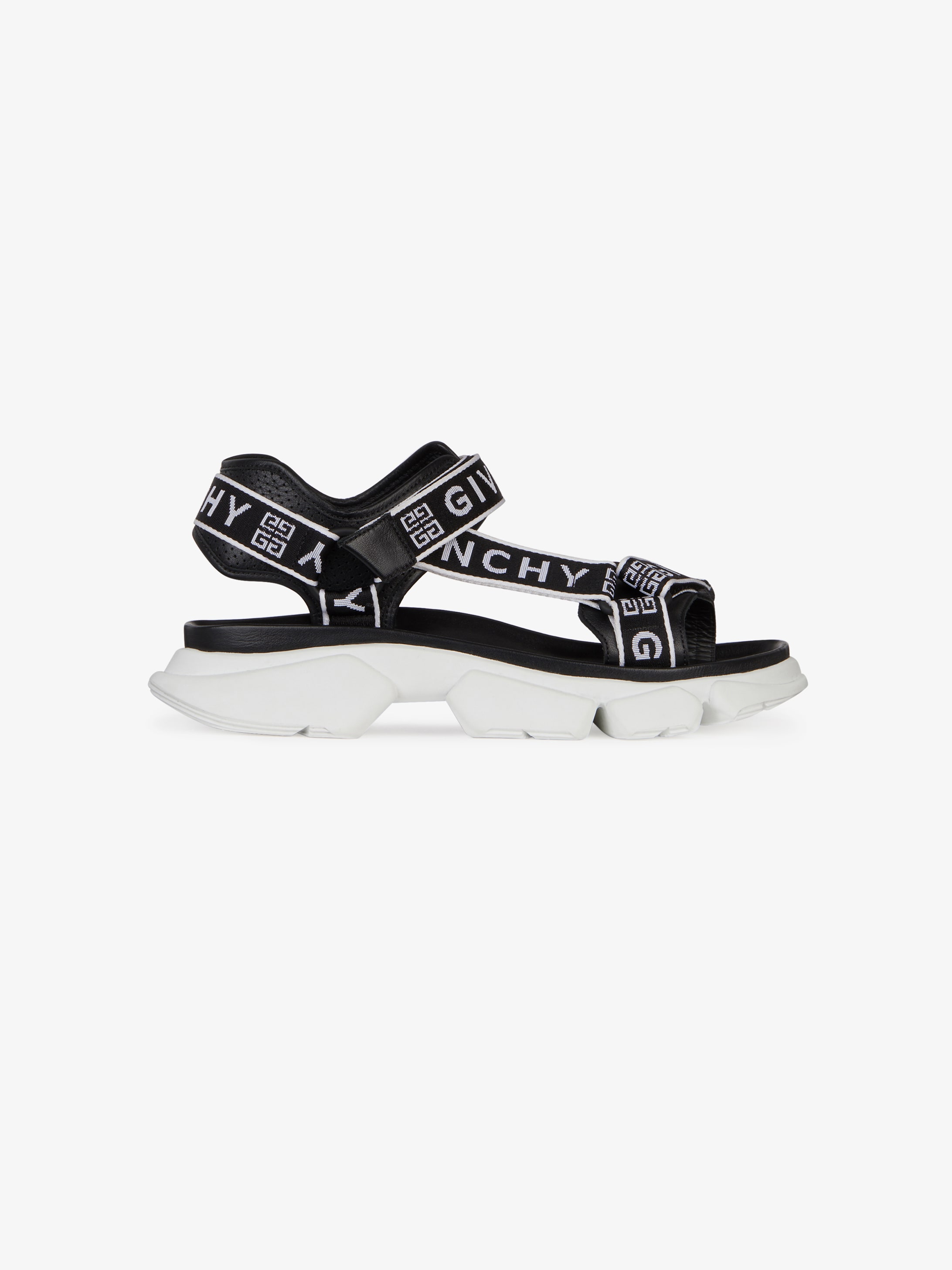 Jaw sandals in leather with GIVENCHY 4G bands