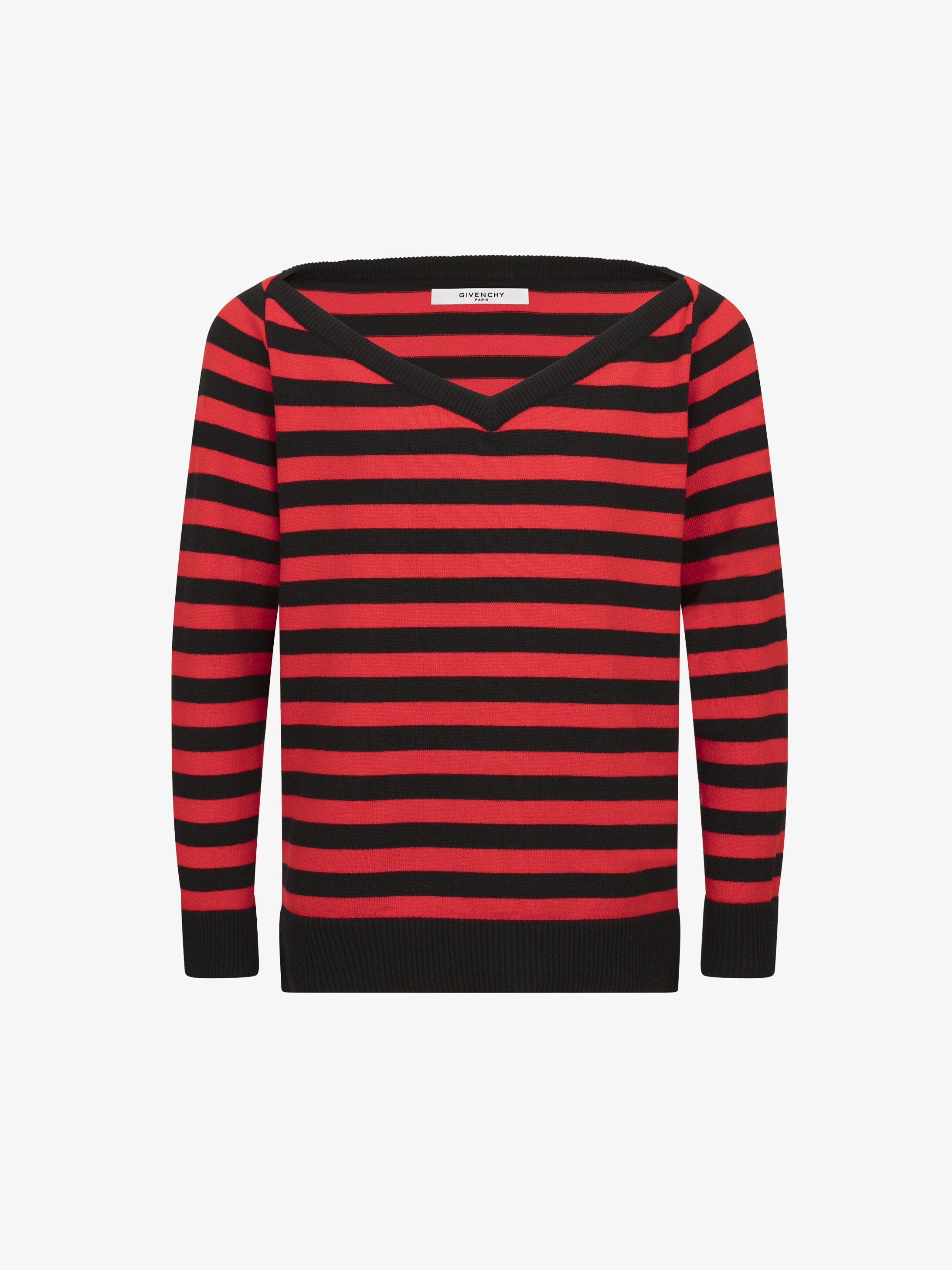 Givenchy Deep V-neck striped jumper 
