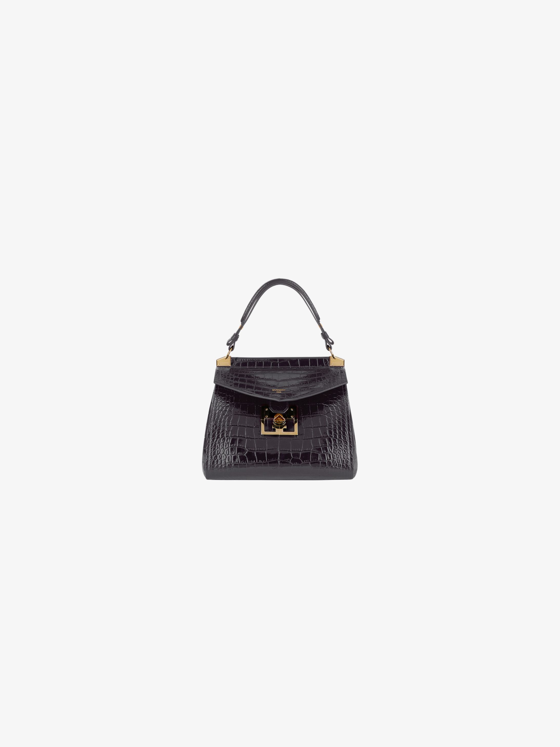 Small Mystic bag in crocodile effect leather