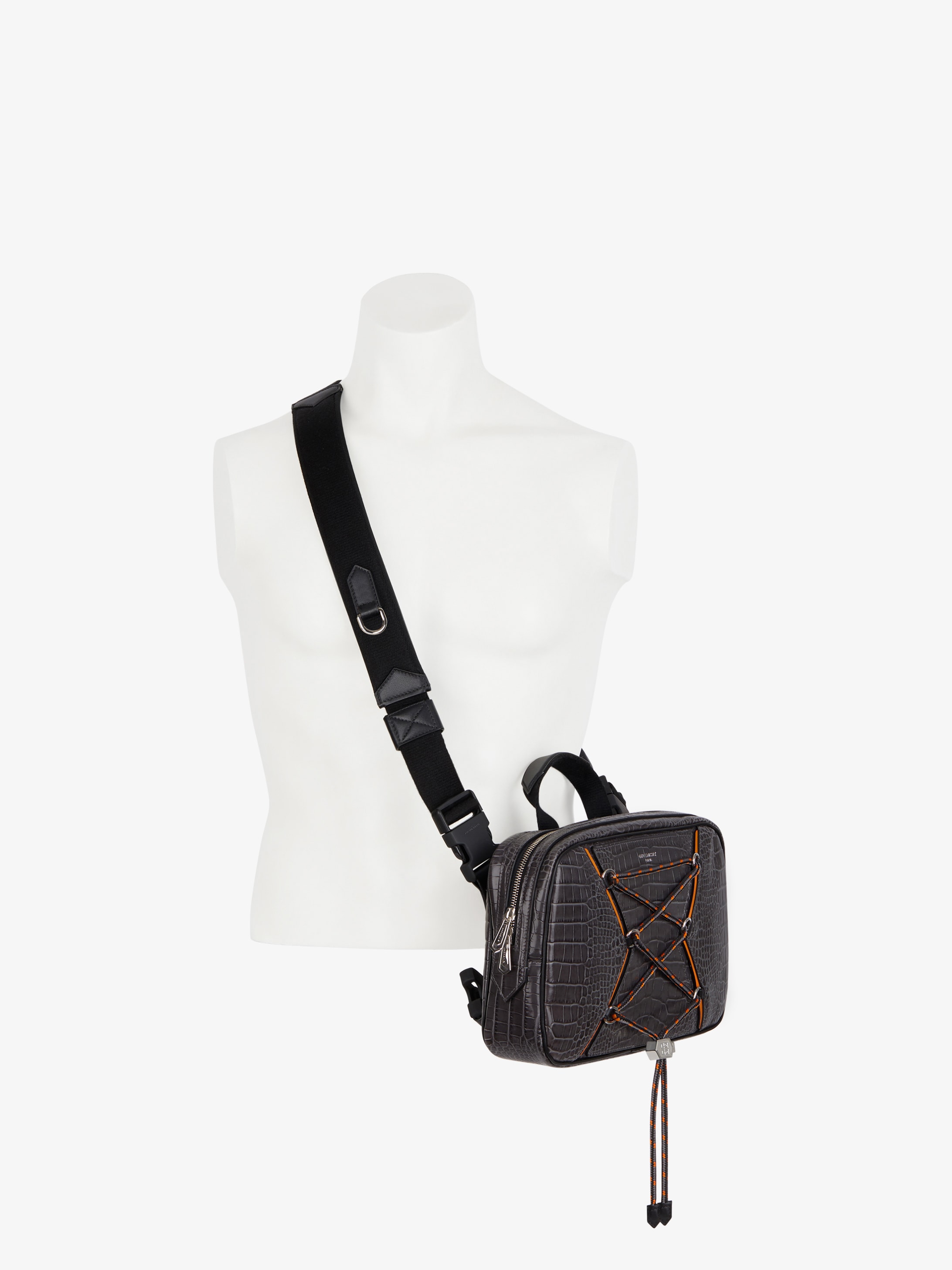 Bond small backpack in crocodile effect leather