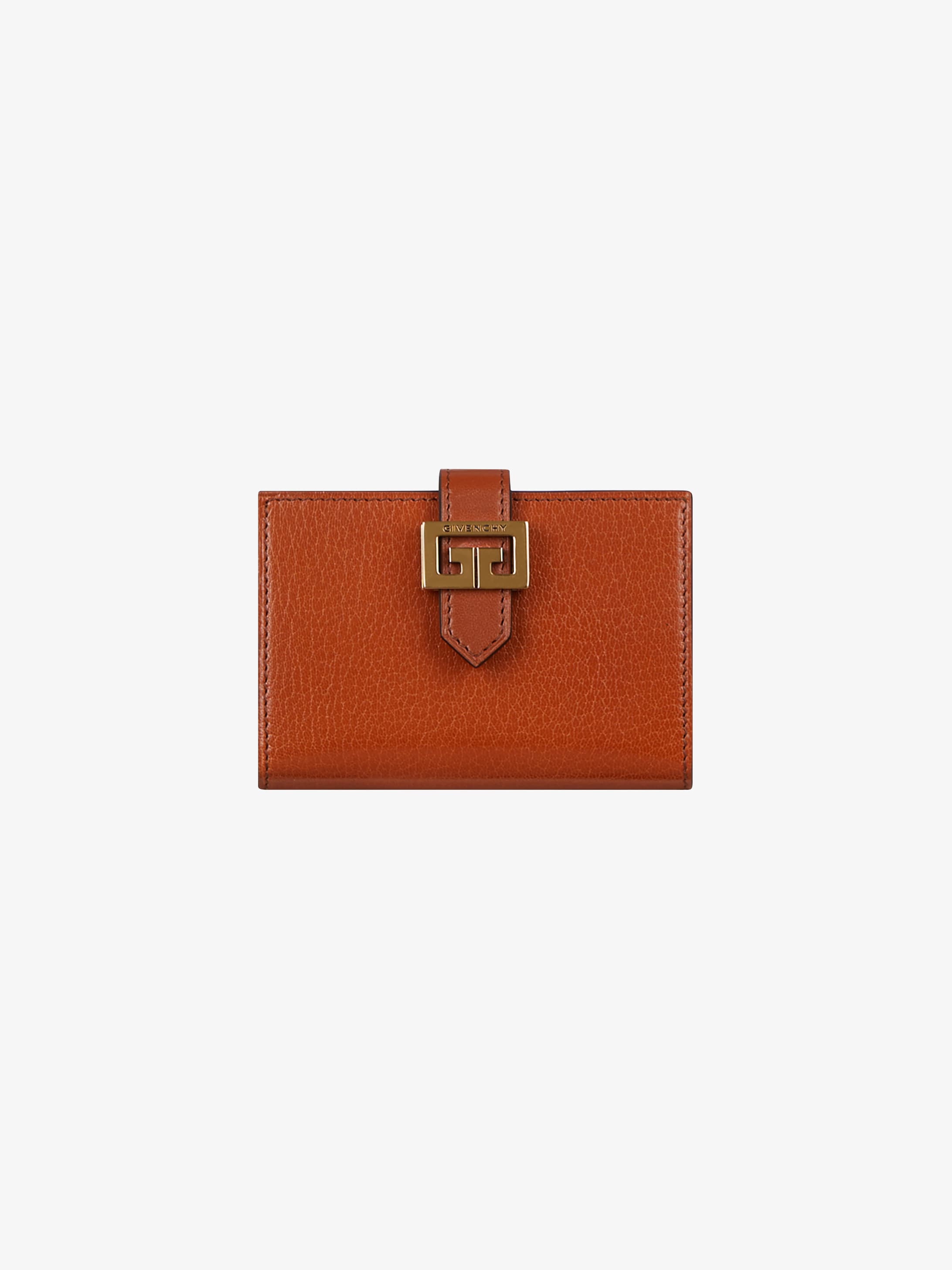 Two tone GV3 card holder in grained leather