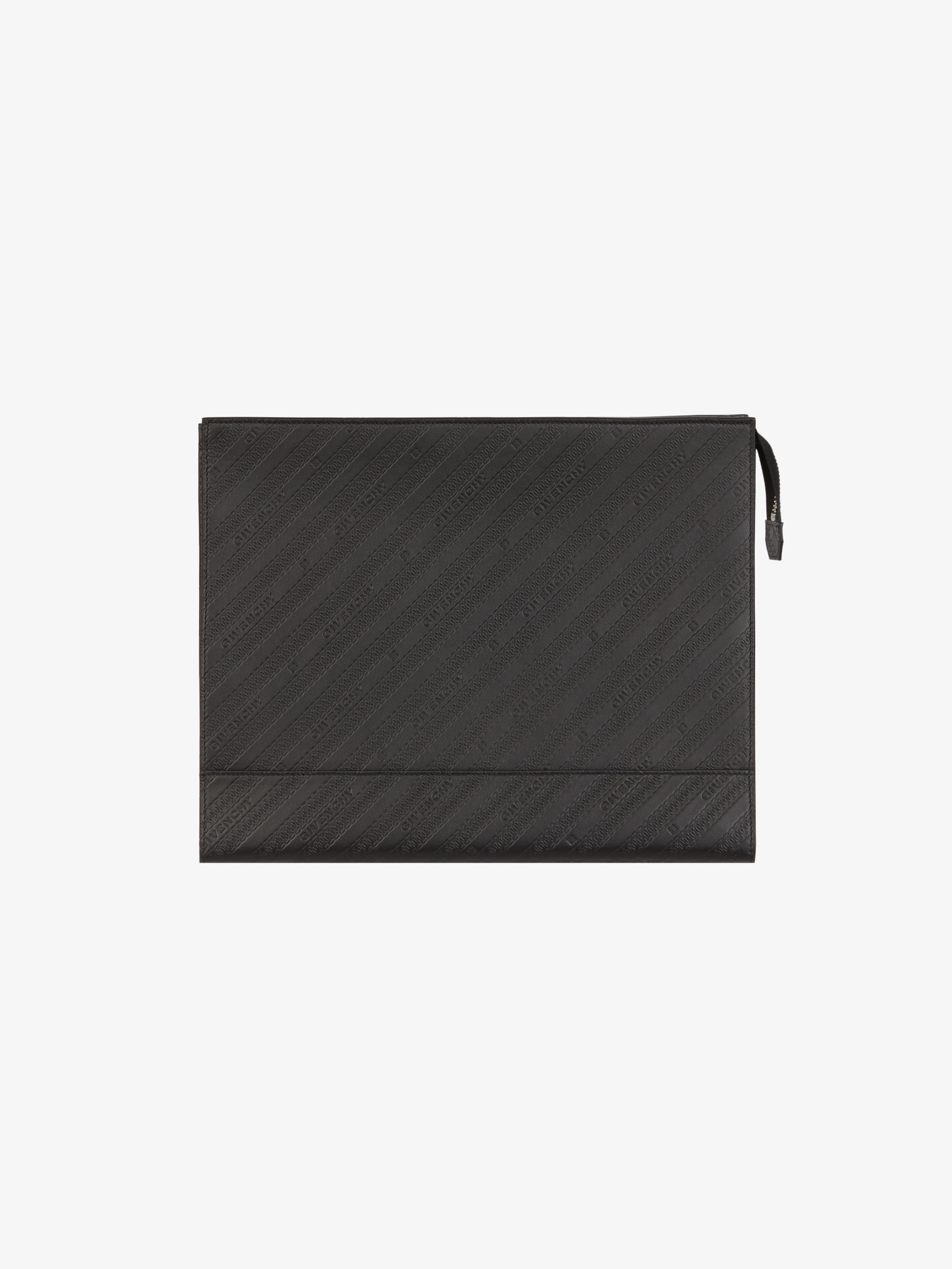 GIVENCHY large pouch with accordion pleat in leather