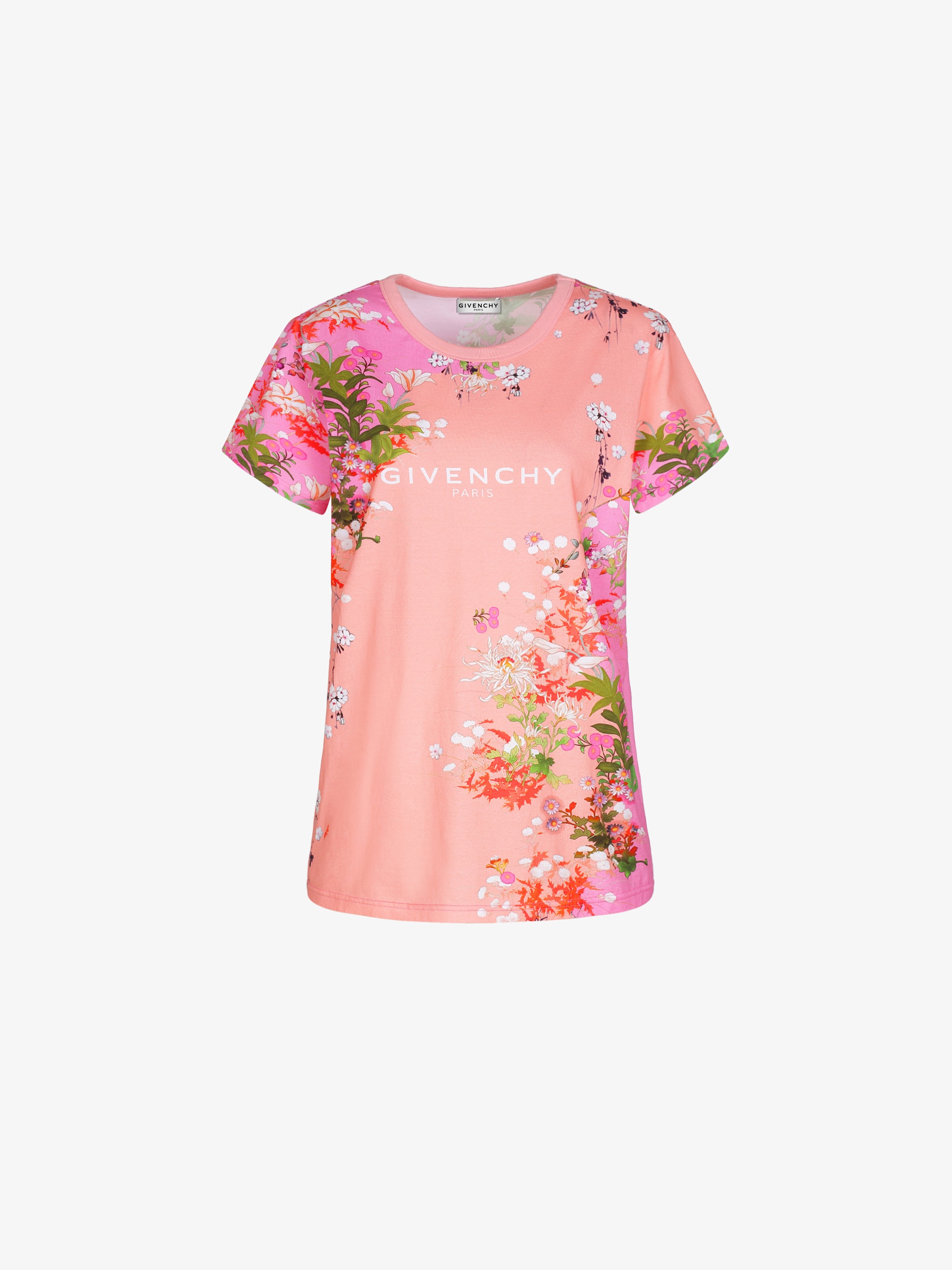 T-shirt slim imprimé GIVENCHY PARIS floral