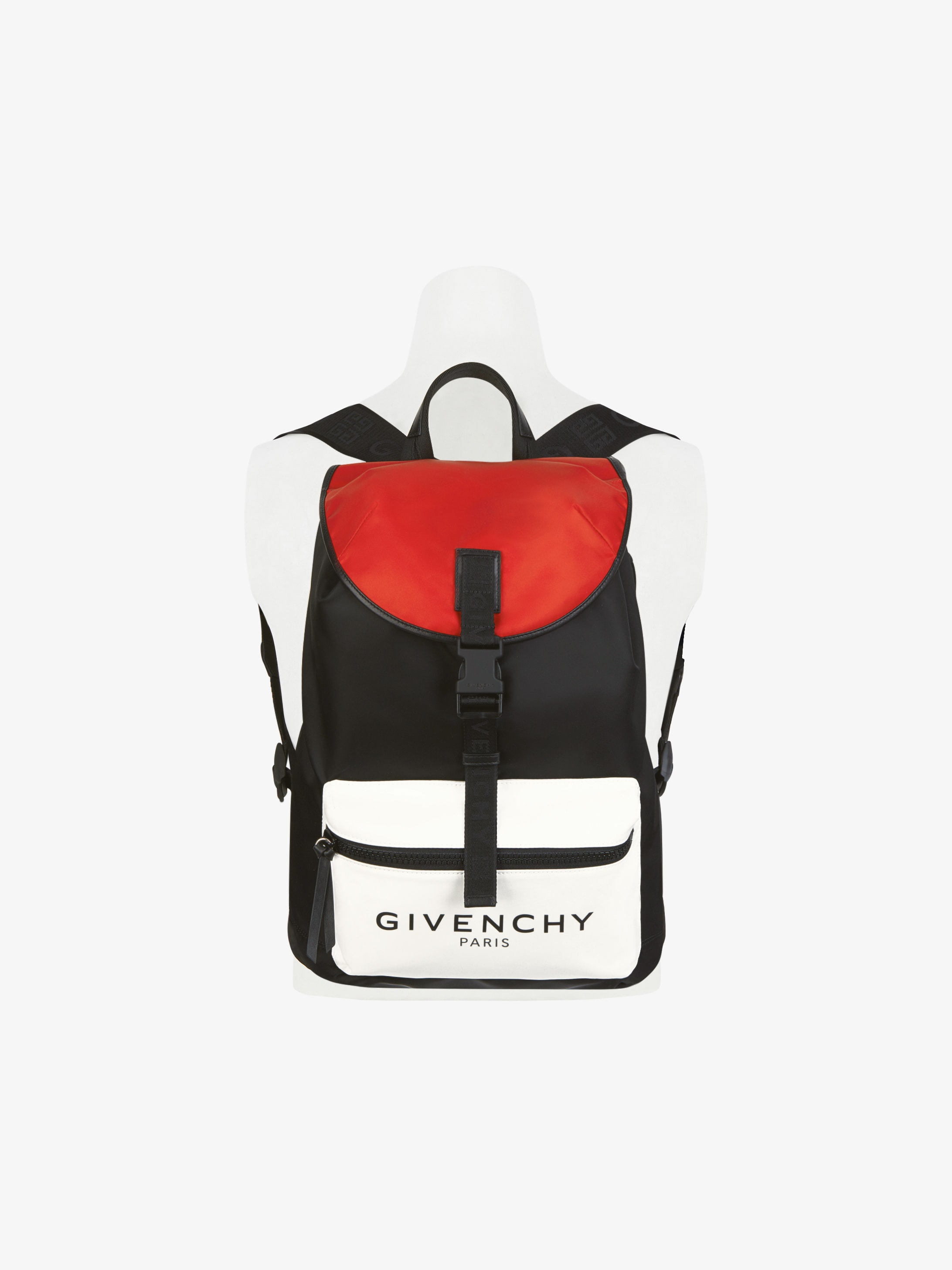 Sac à dos en nylon tricolore GIVENCHY PARIS