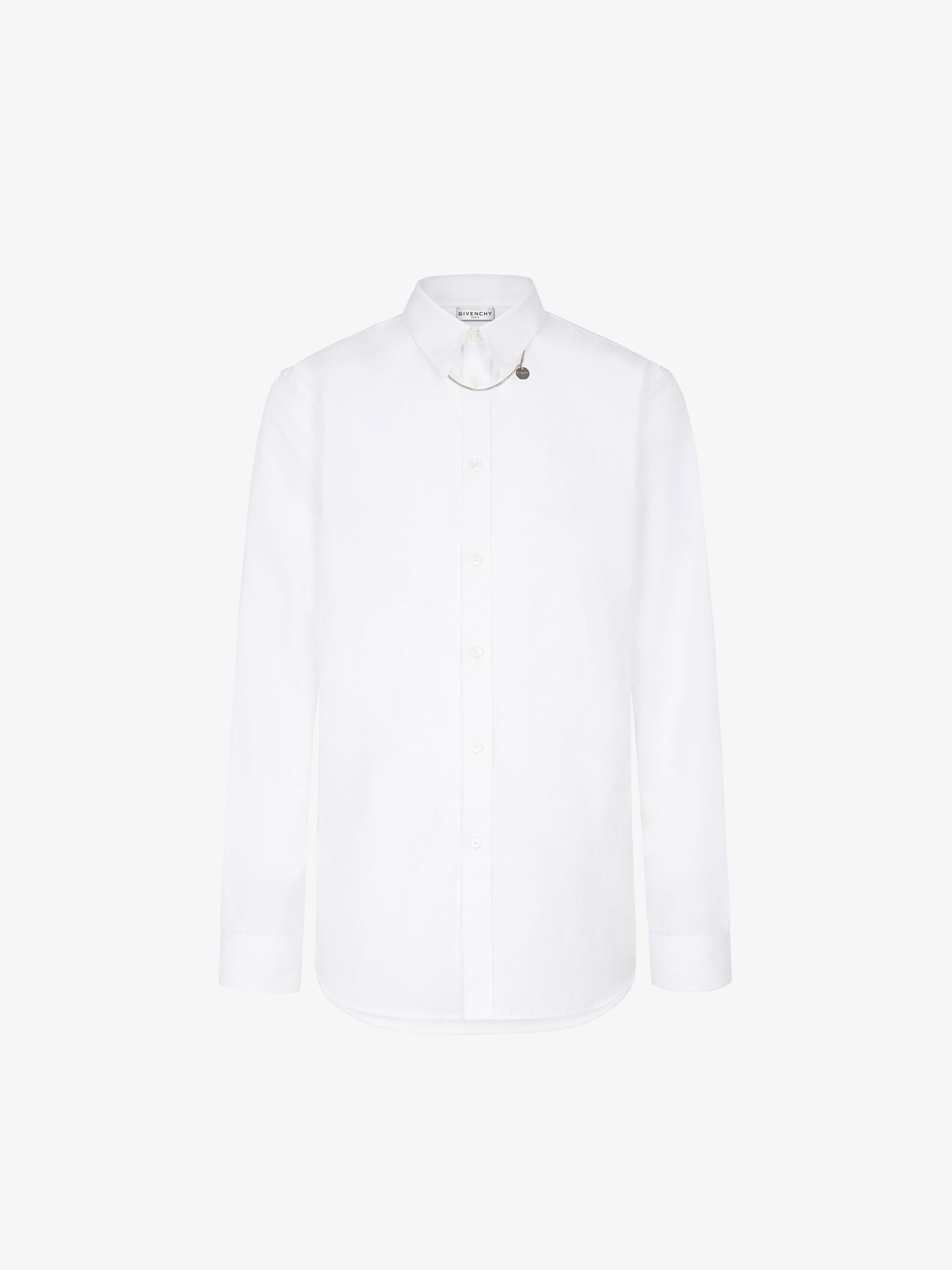 Shirt in cotton with chain collar