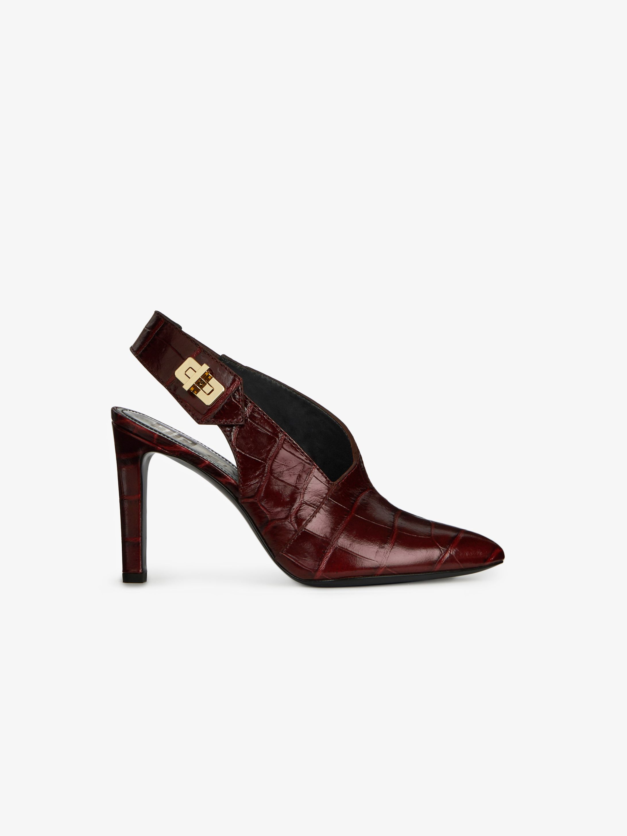 Eden pumps in crocodile effect leather