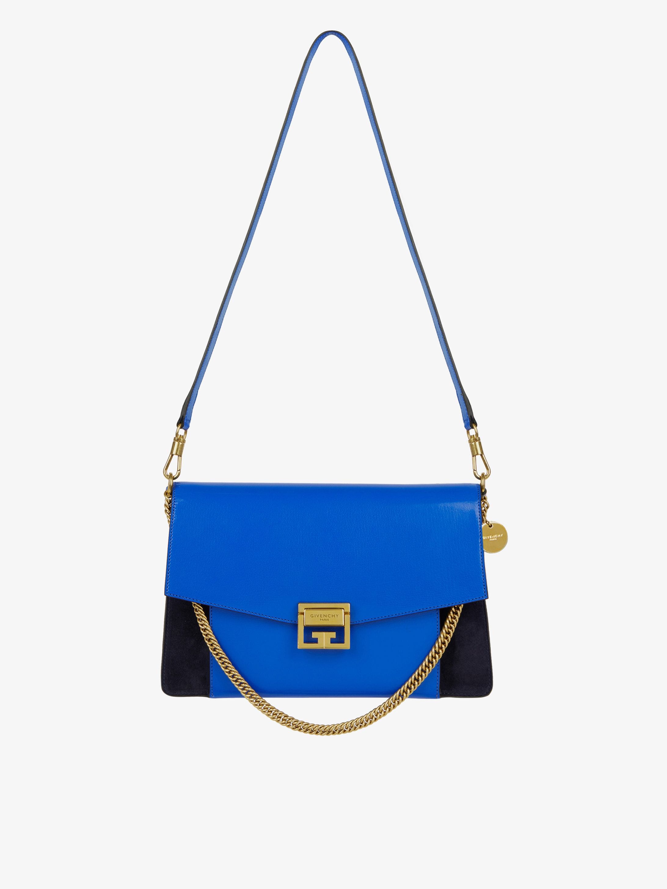 Medium GV3 bag in leather and suede
