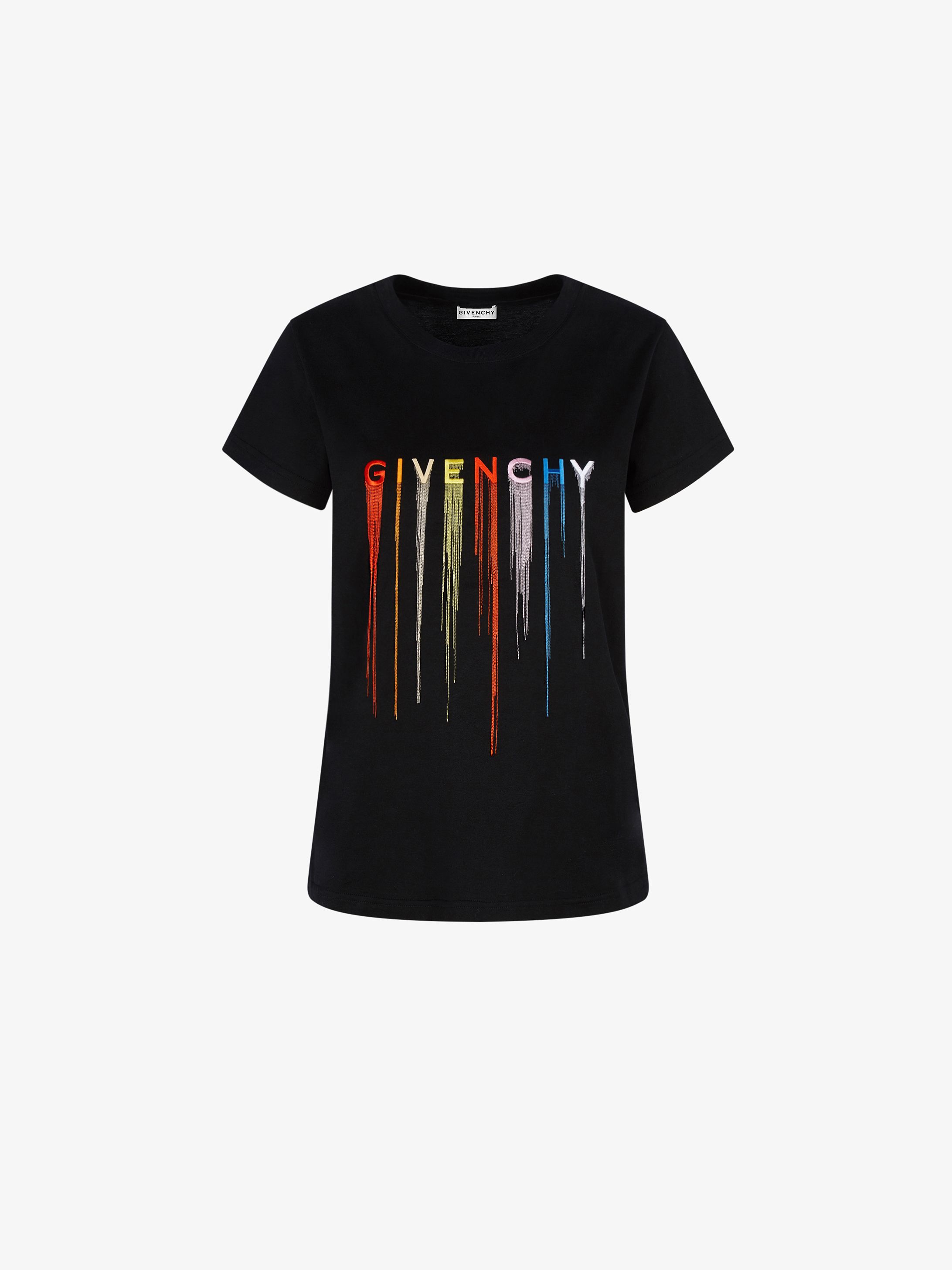T-shirt slim fit con ricamo multicolore GIVENCHY