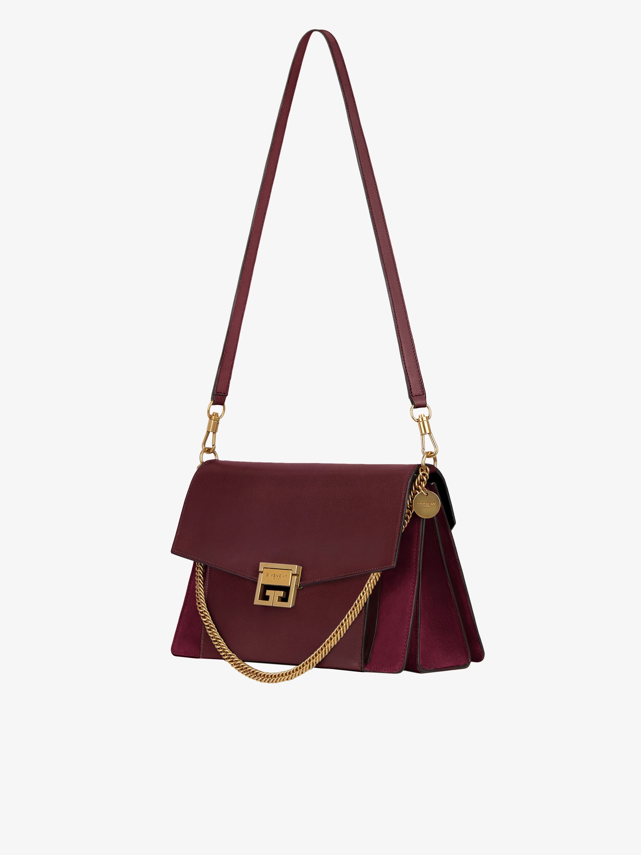 Medium GV3 bag in leather and suede