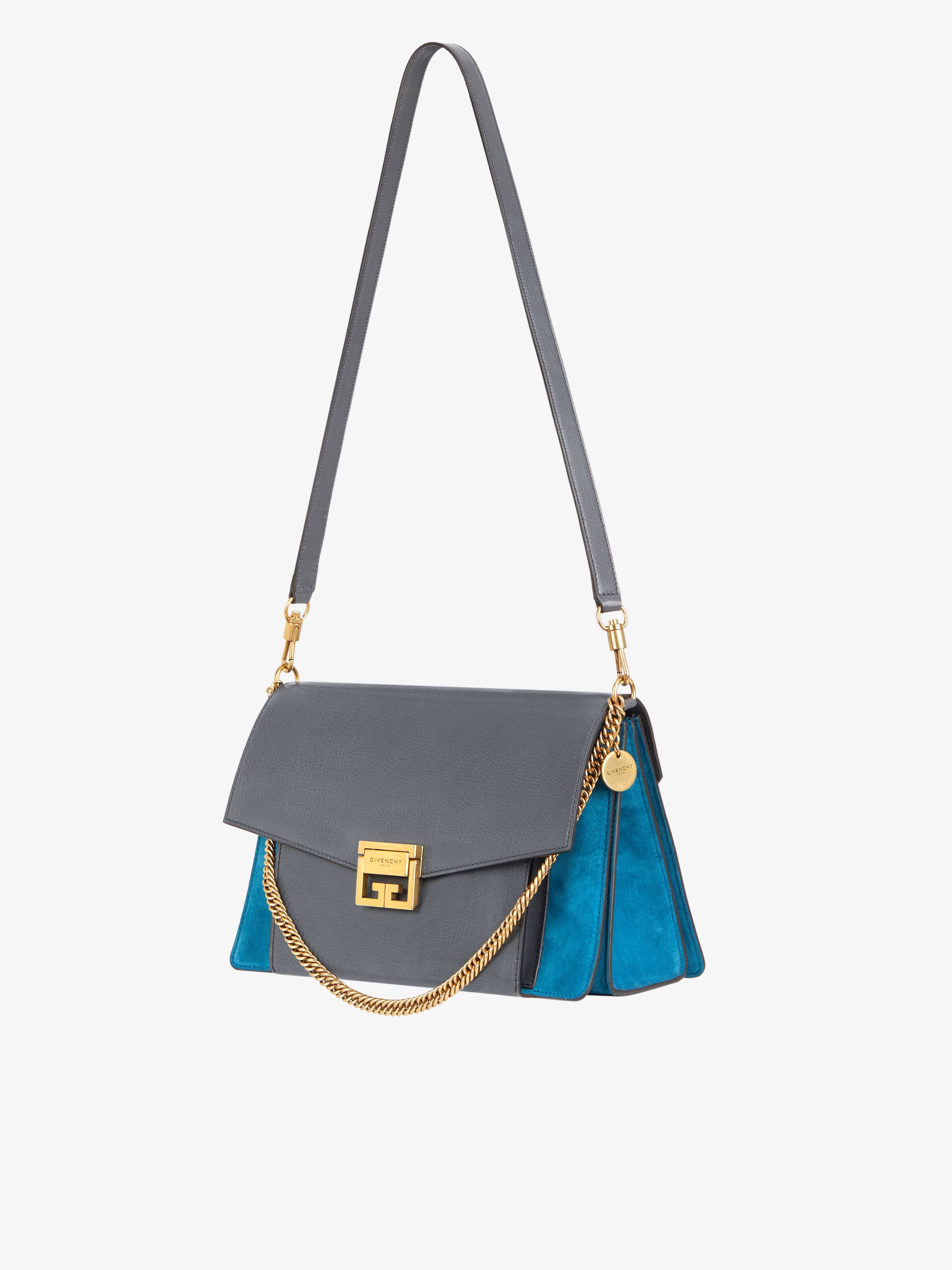 Medium GV3 bag in leather and suede