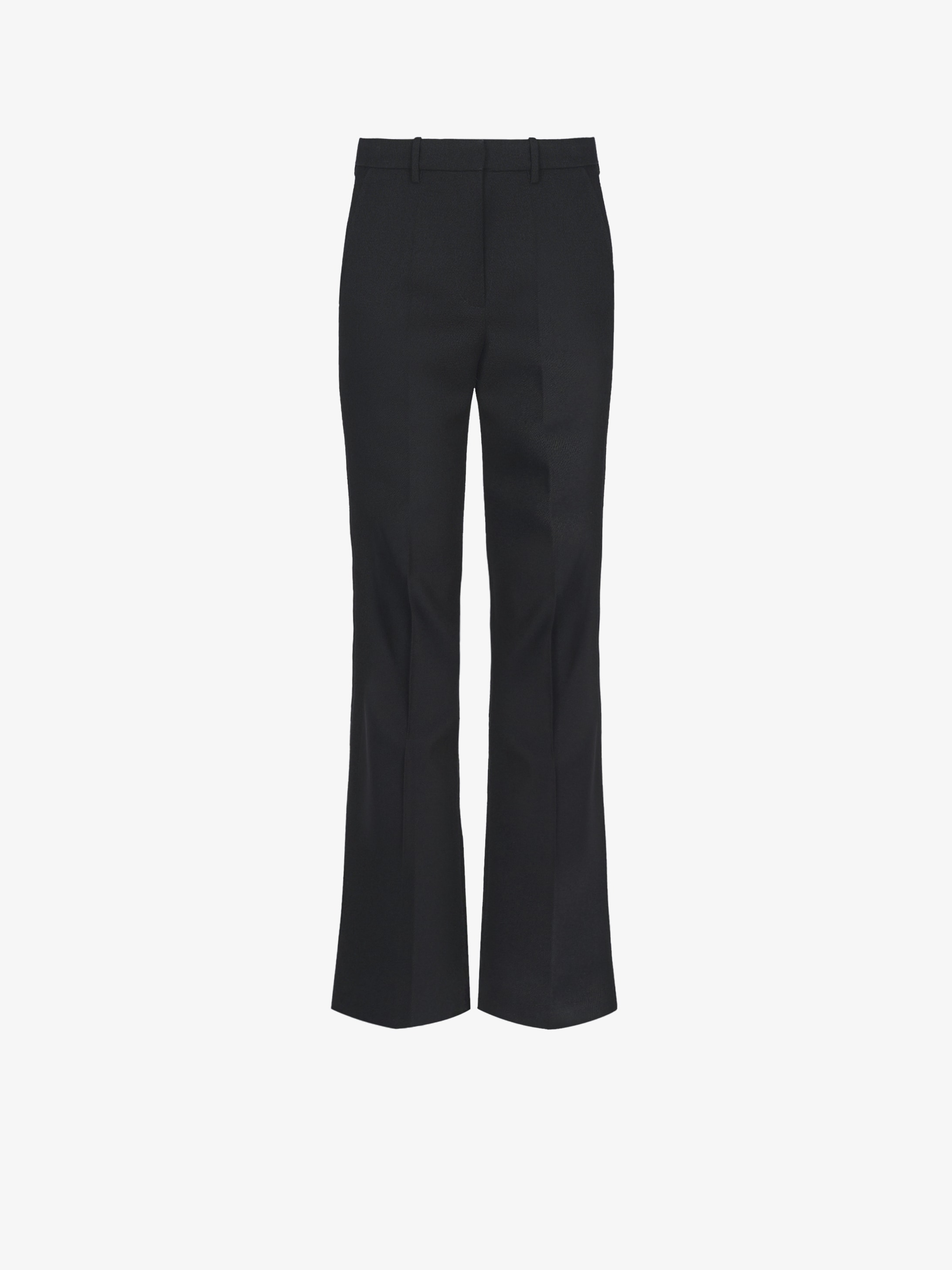 Flared pants in wool