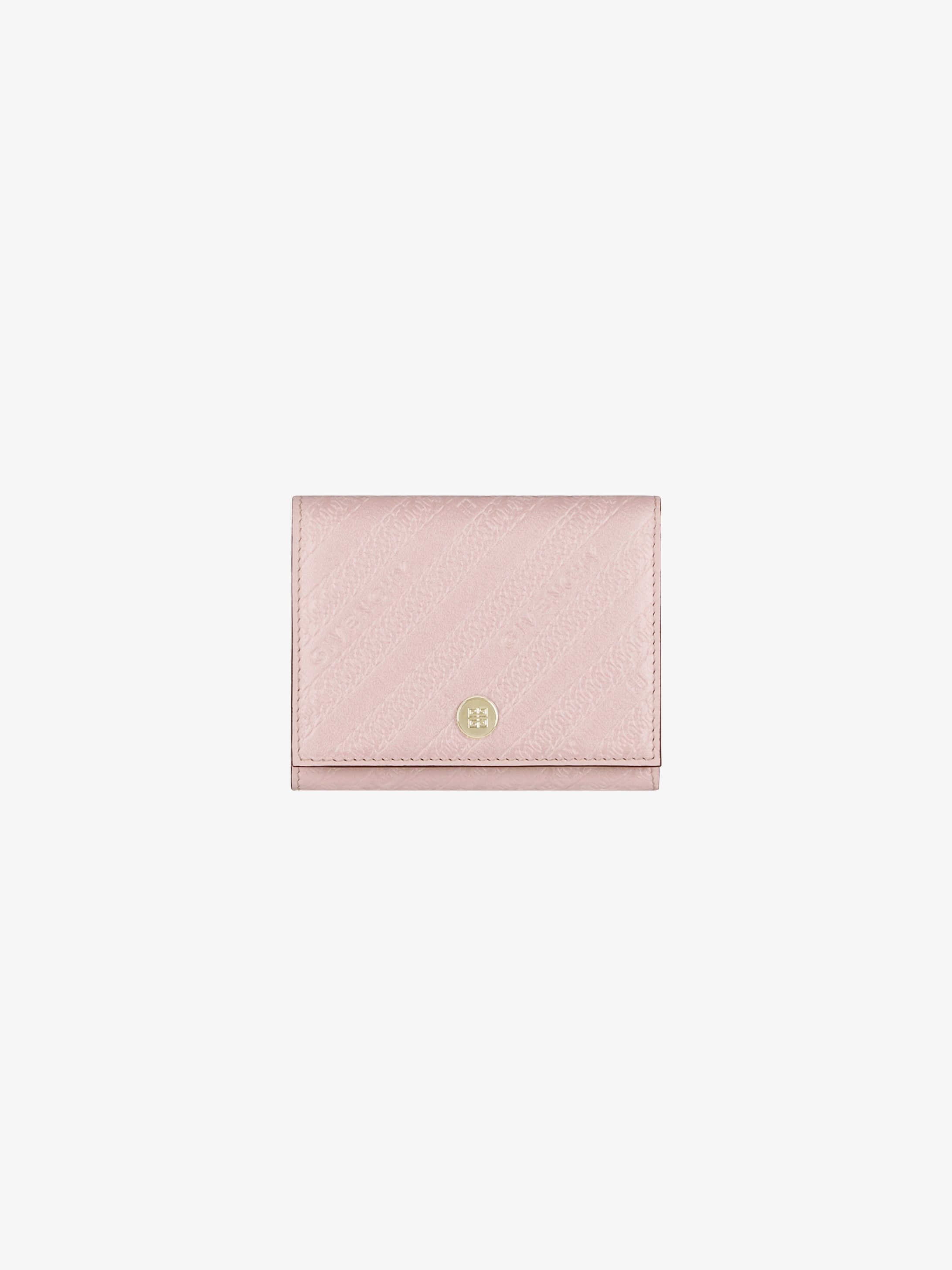 Tri-fold wallet in GIVENCHY chain leather