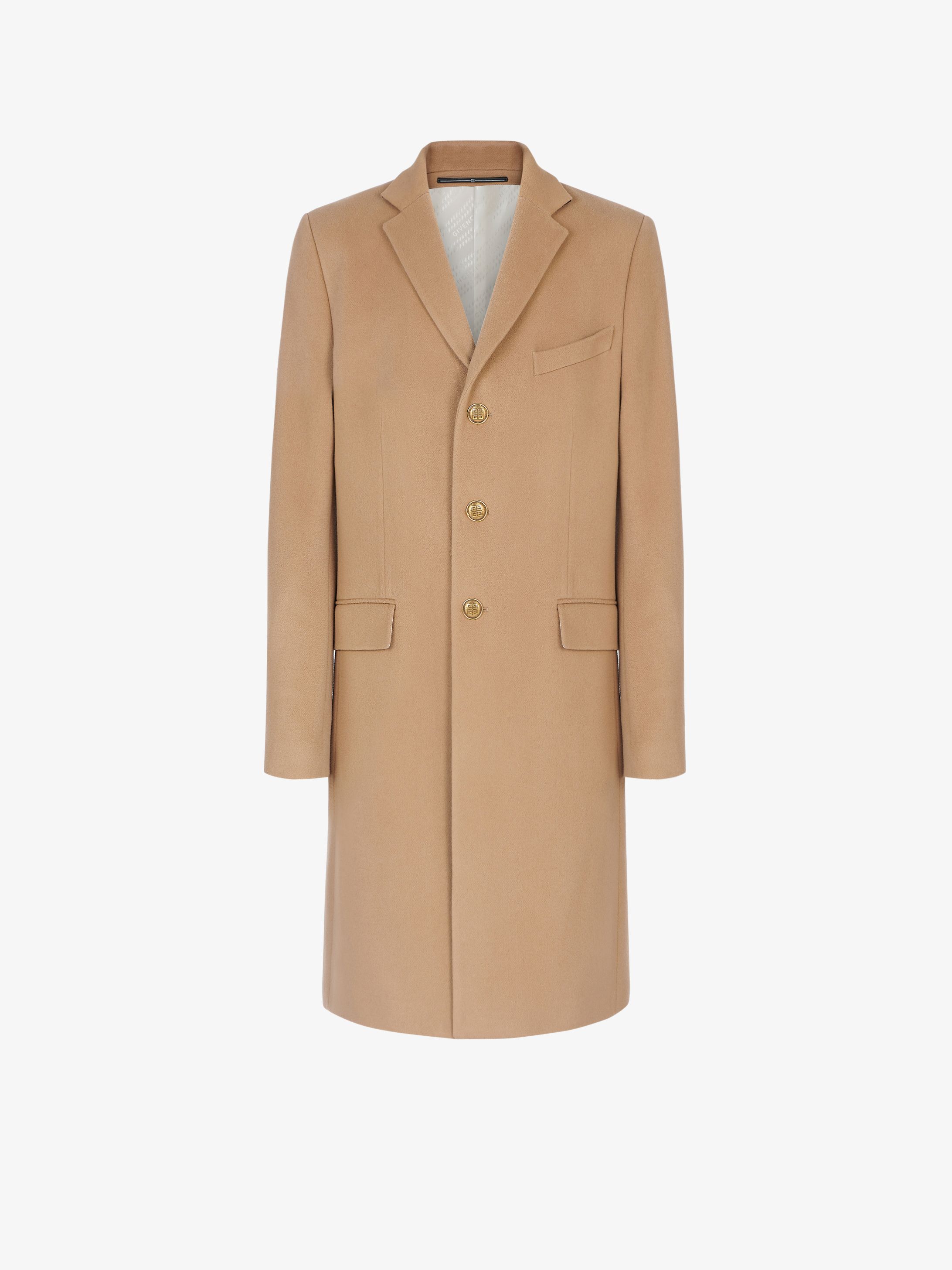 Cappotto in misto lana con bottoni 4G