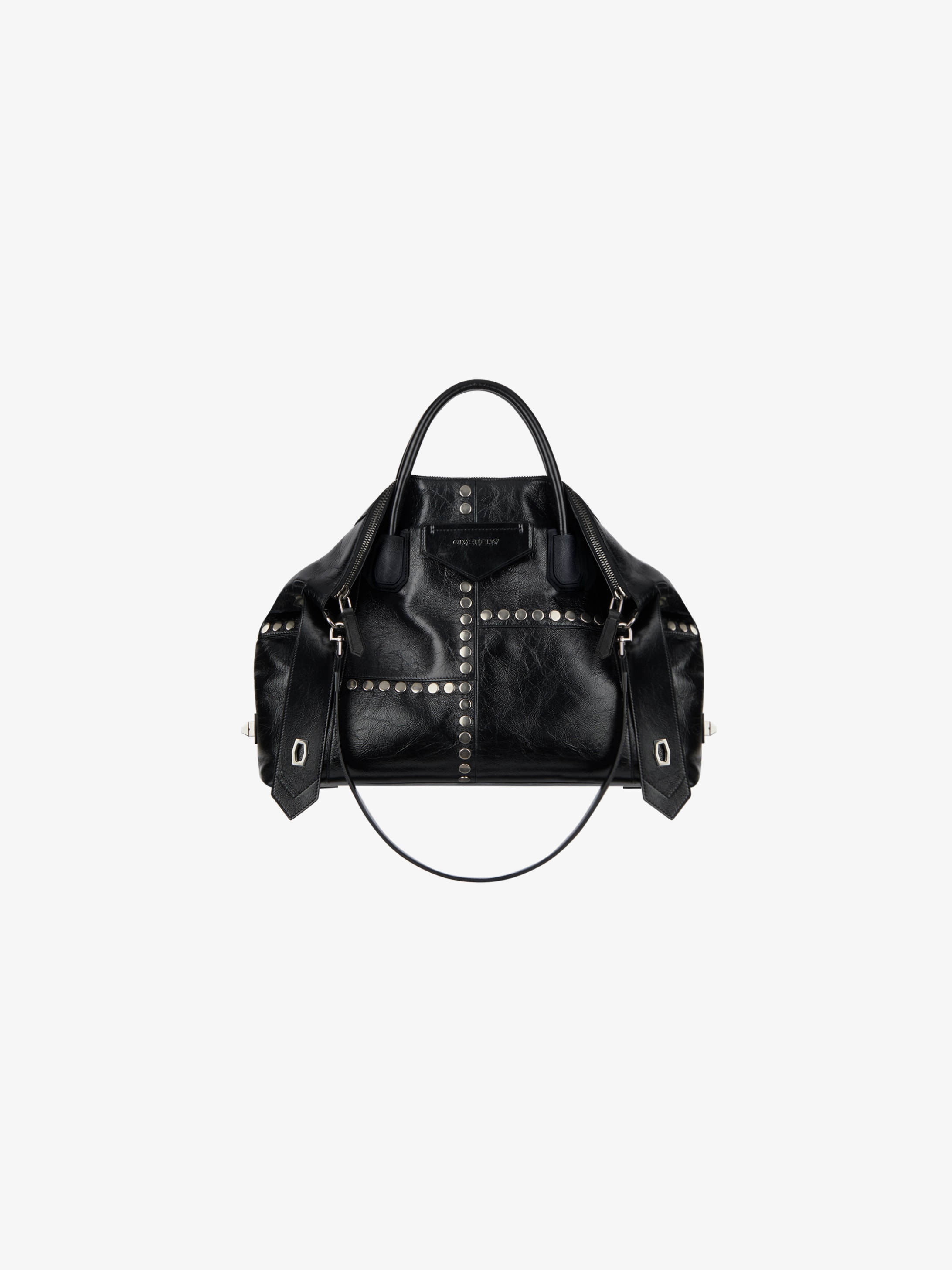 Sac Antigona Soft médium en cuir vintage avec clous