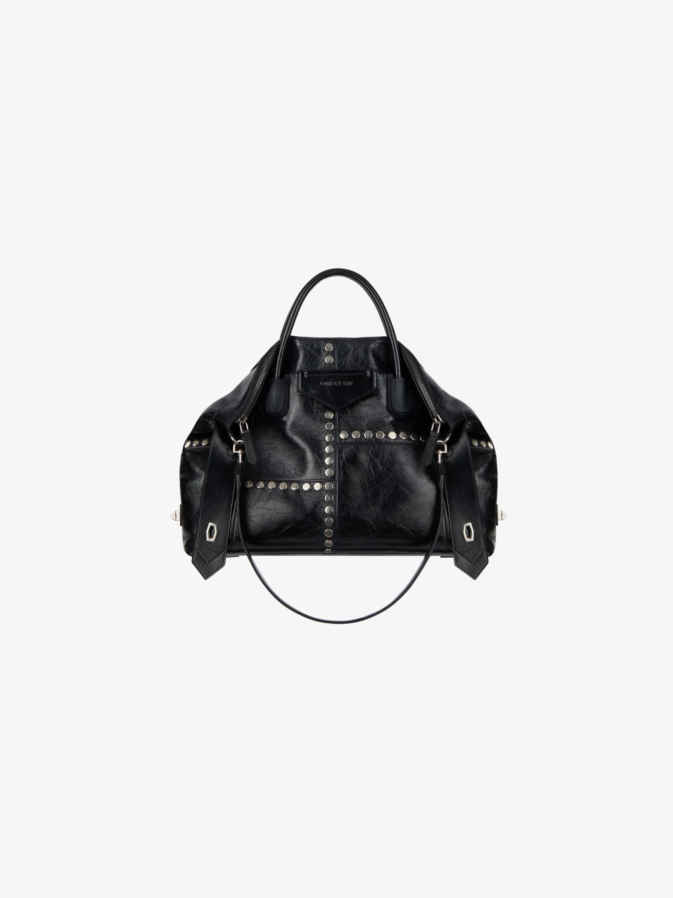 Medium Antigona Soft bag in vintage leather with studs | GIVENCHY Paris