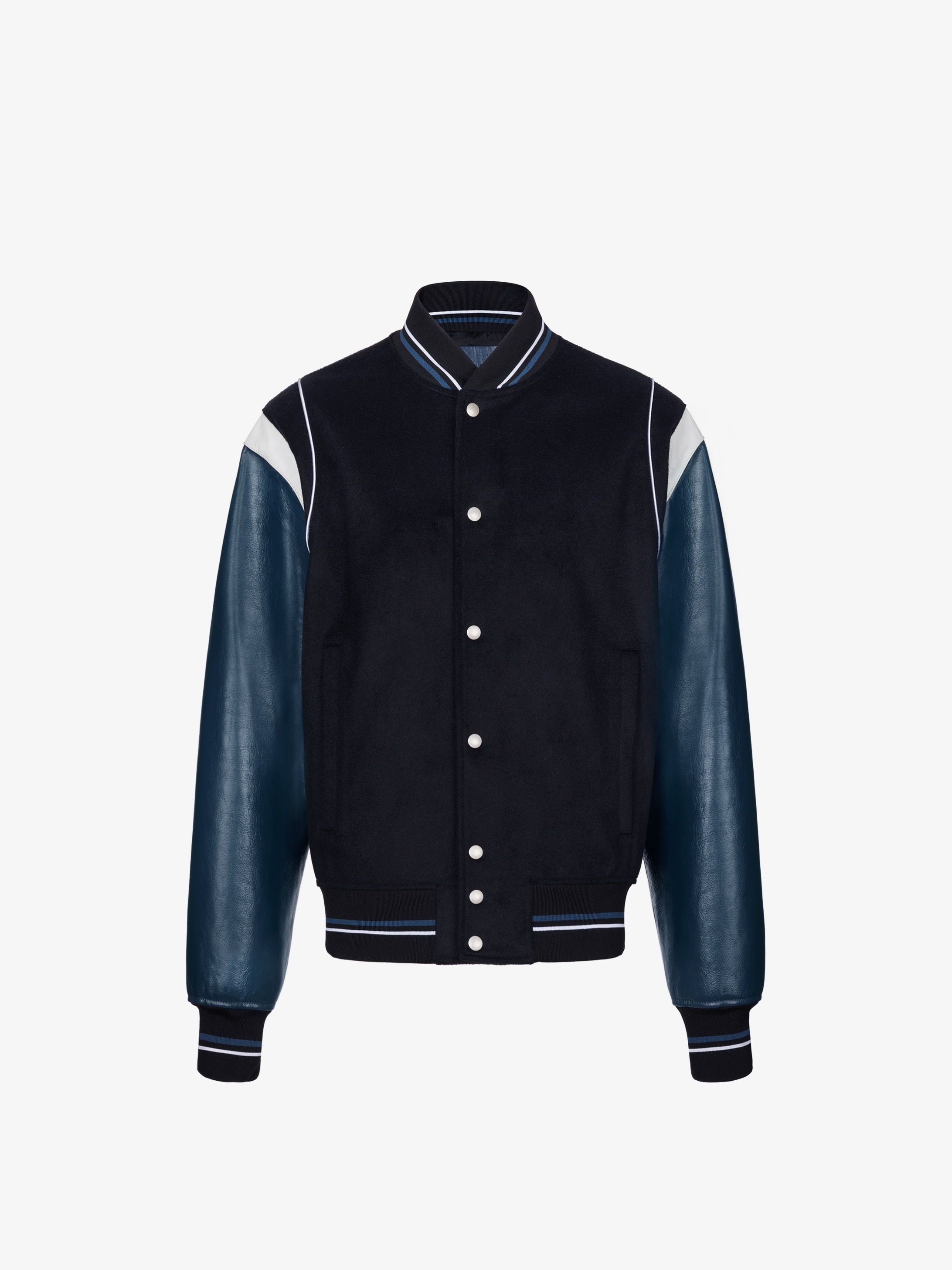 4G Bomber jacket in wool and leather 