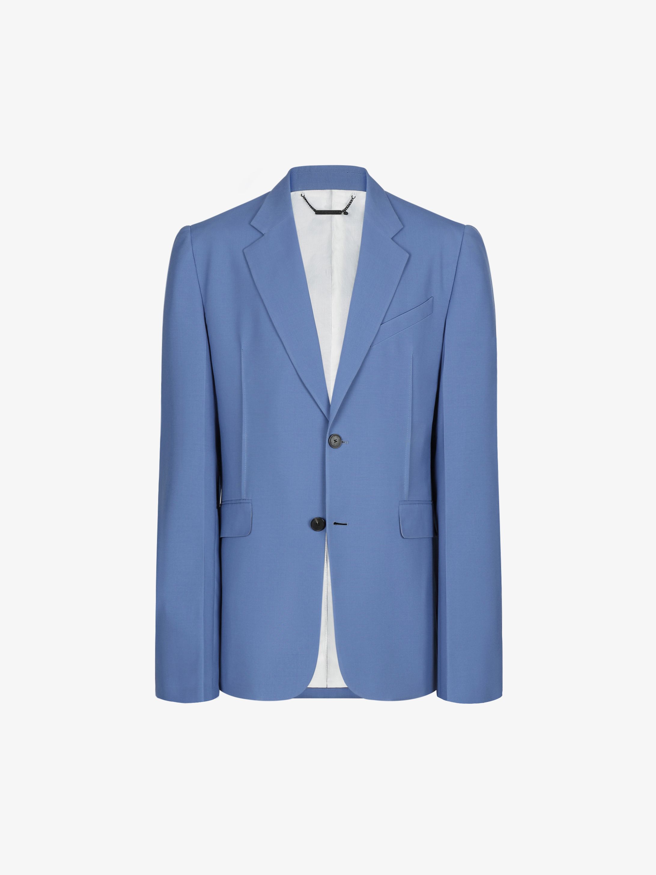 Jacket in lightweight wool with contrasting buttons