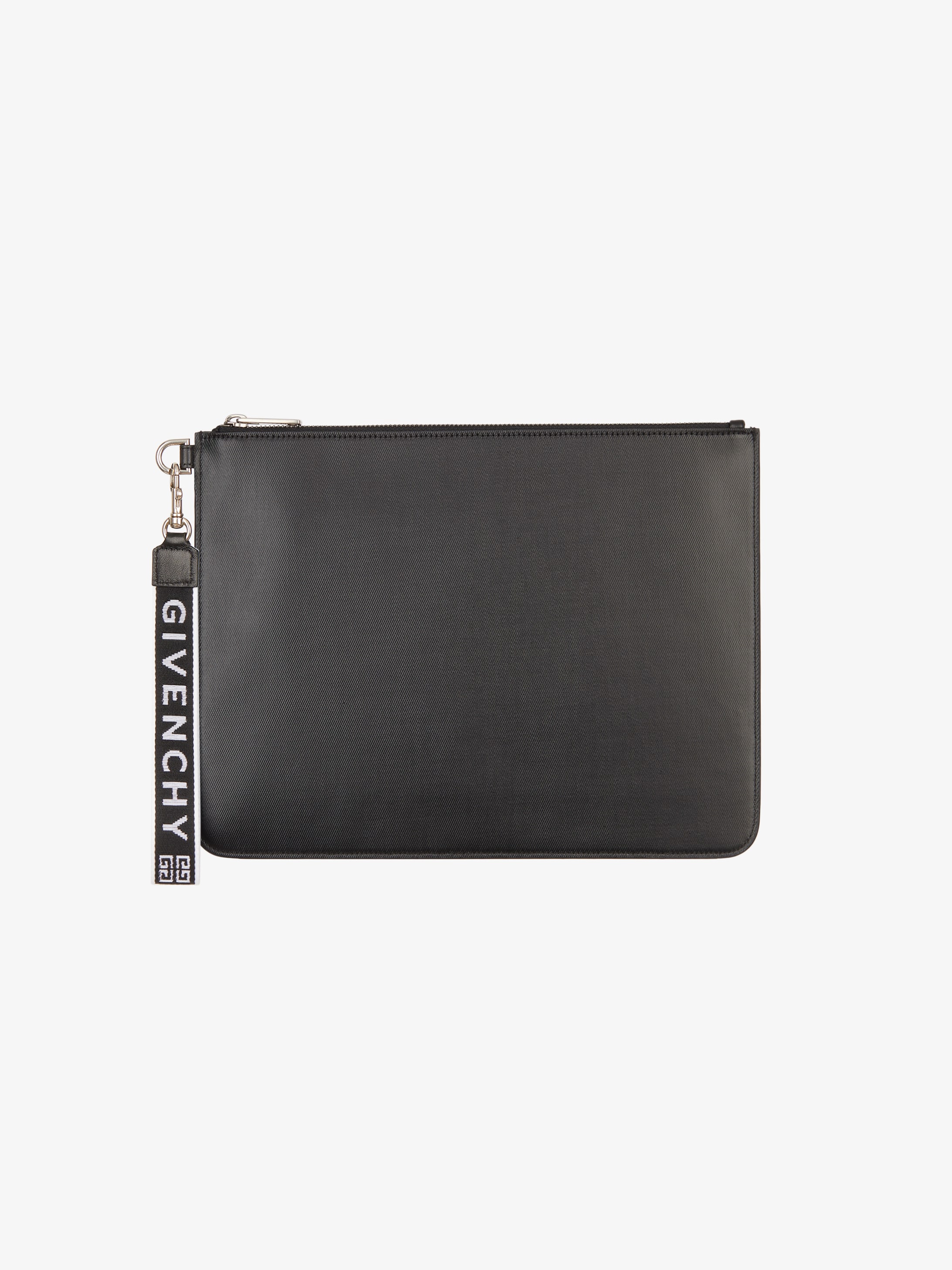 GIVENCHY 4G wrist strap large pouch in coated canvas