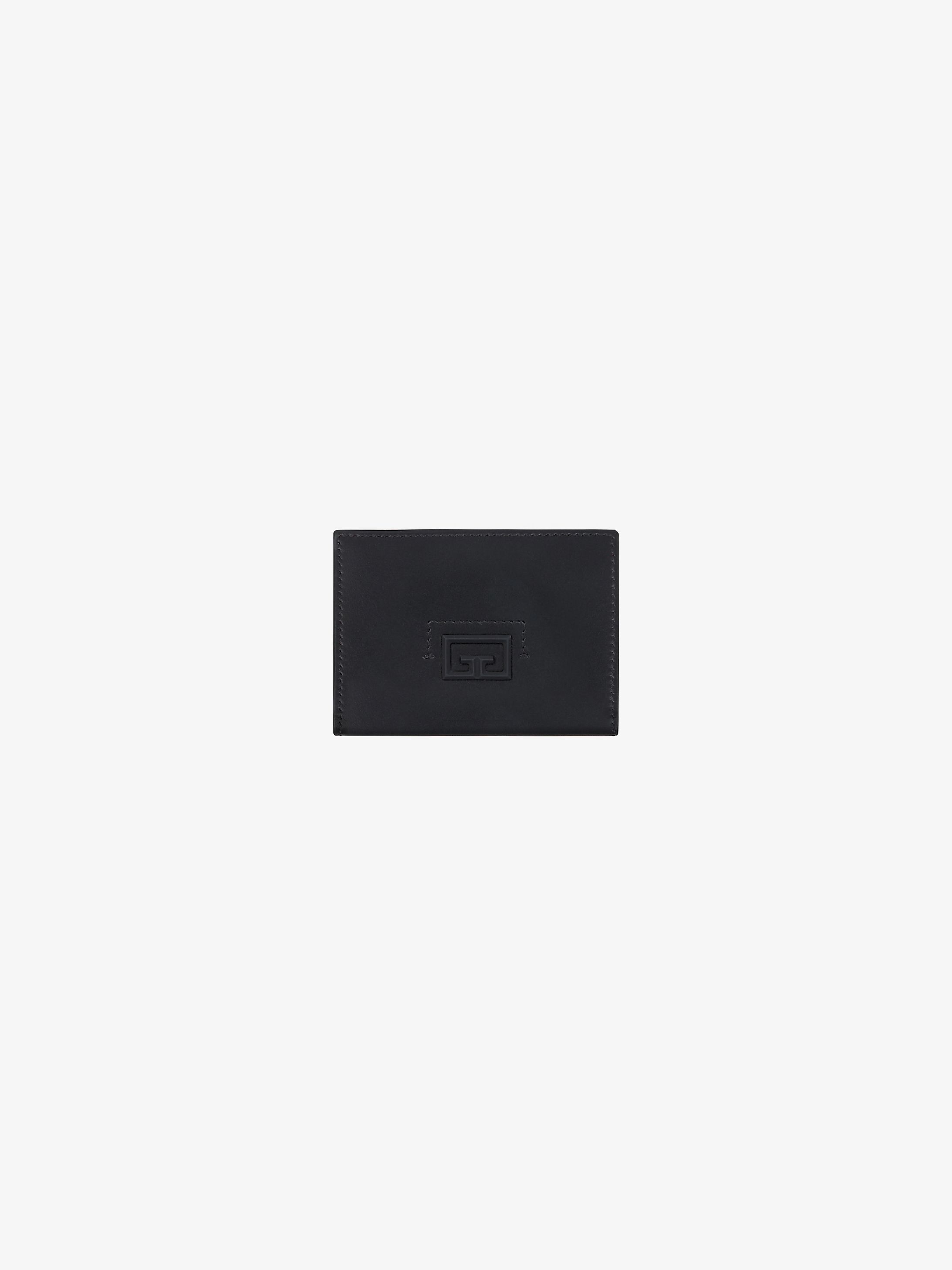 Double G card holder in leather