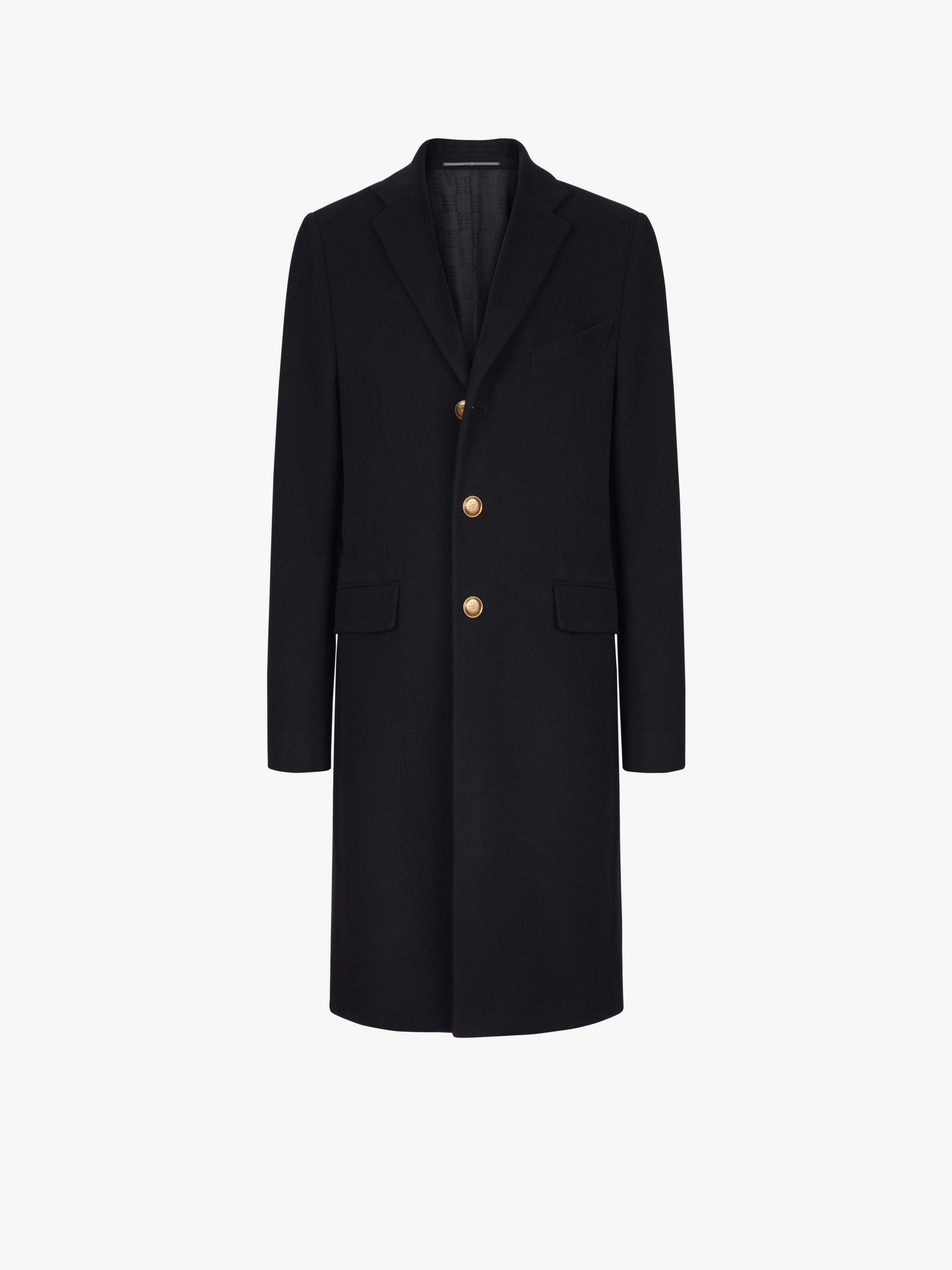 Coat in wool and cashmere with 4G buttons