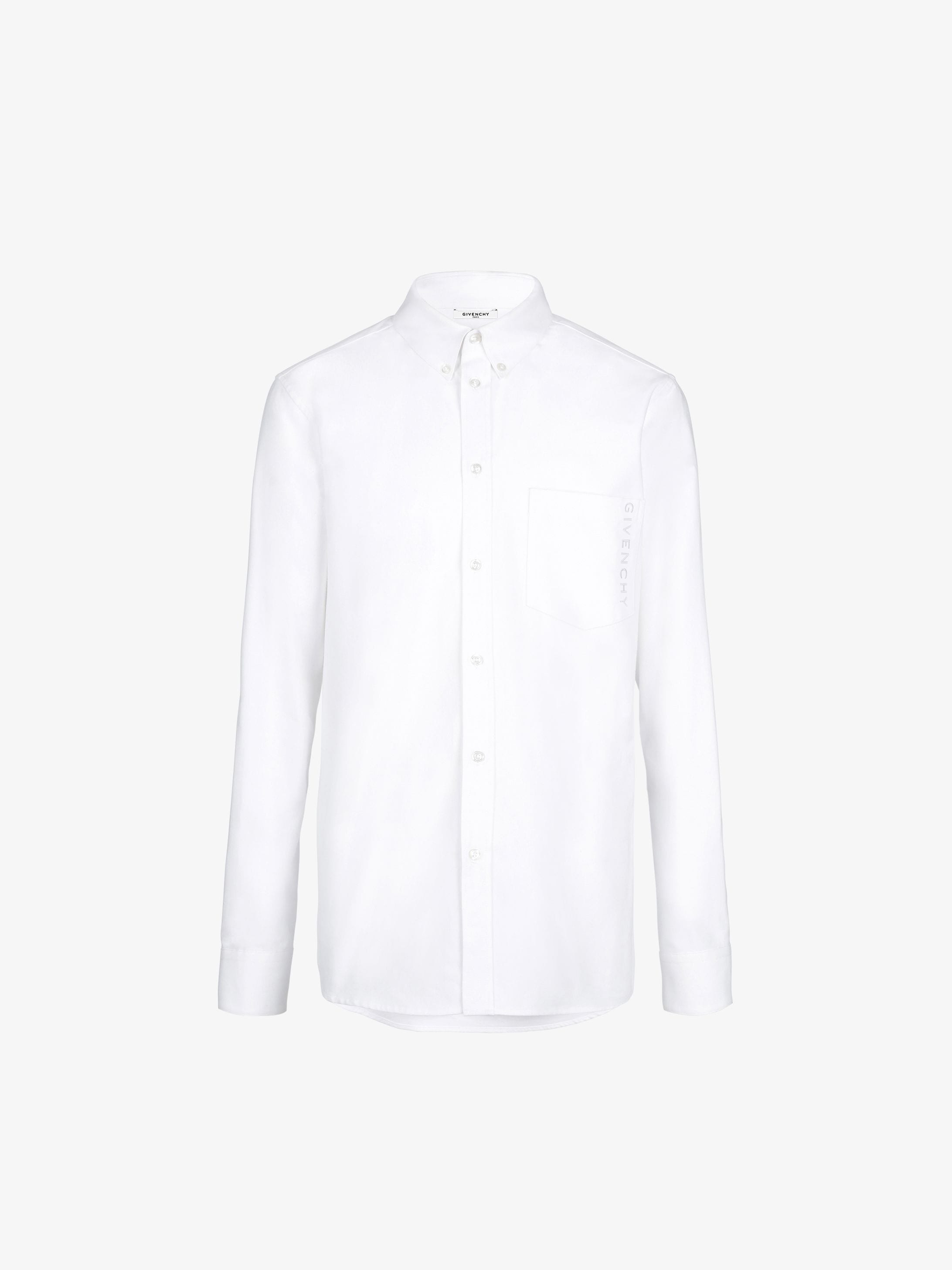 GIVENCHY embroidered shirt in heavy cotton