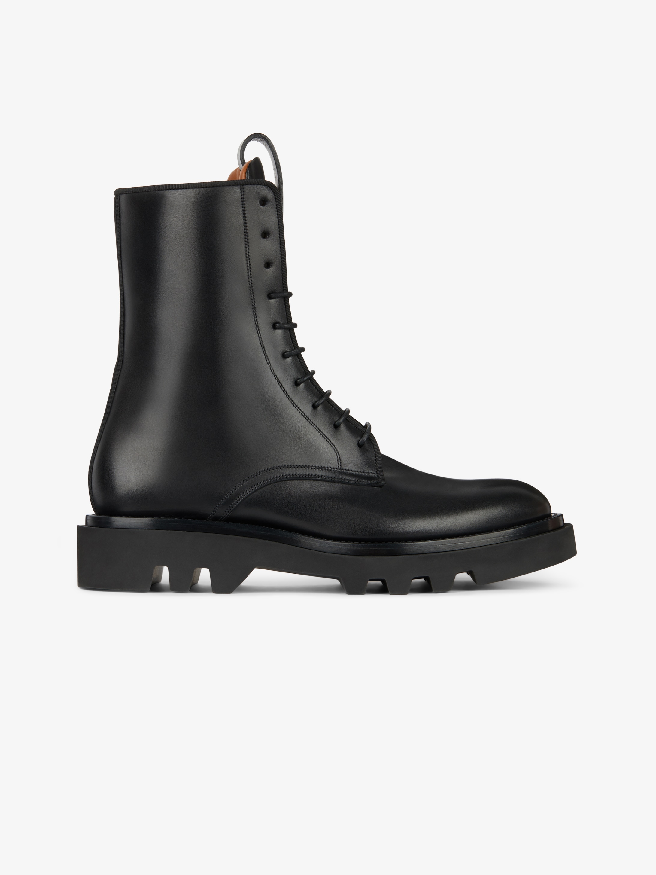 Combat boots in leather | GIVENCHY Paris