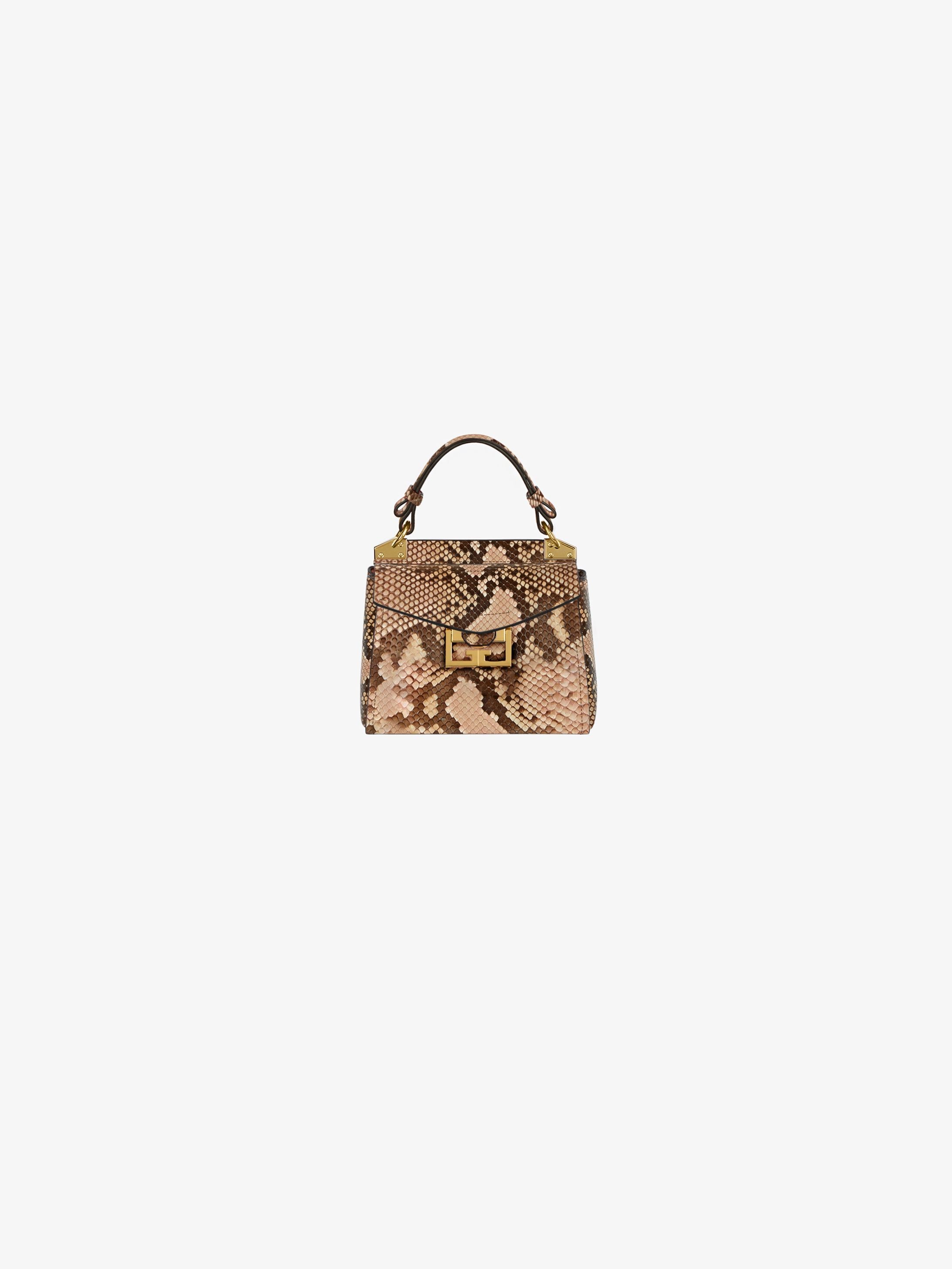 Mini Mystic bag in faded effect python skin