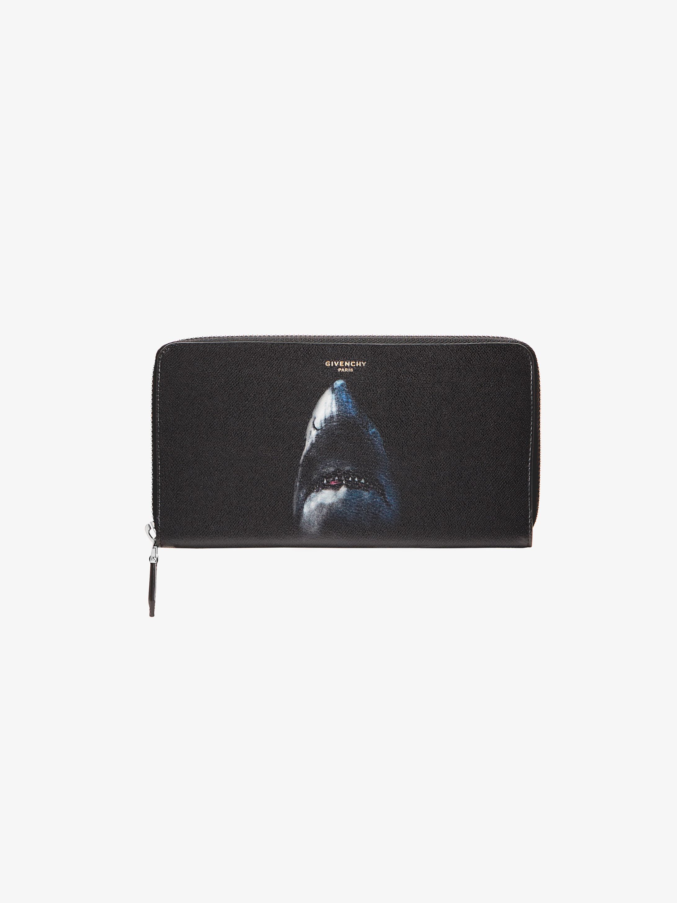 Shark printed long zipped wallet
