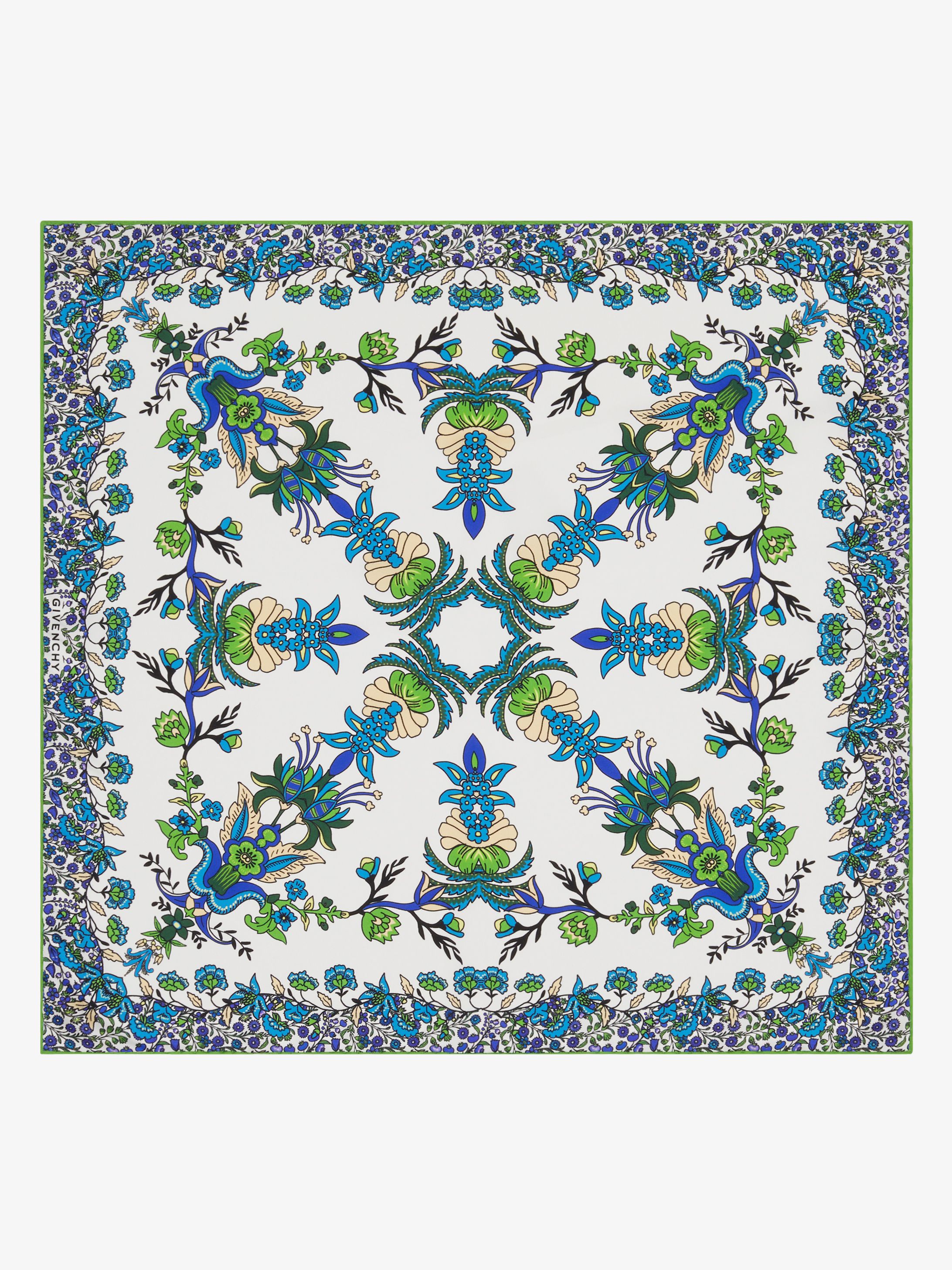 Small square scarf with floral print