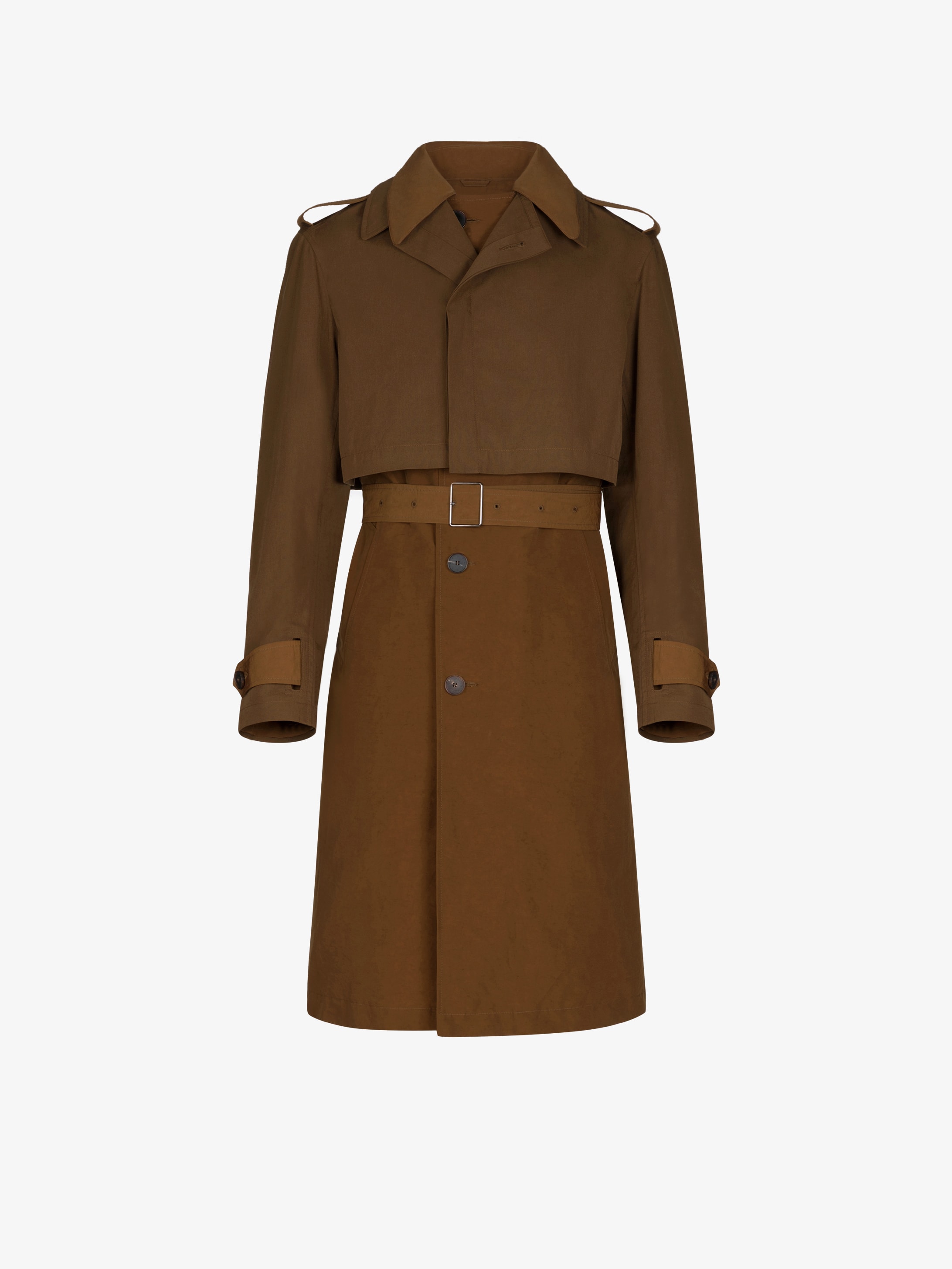 Trench with removable overcoat