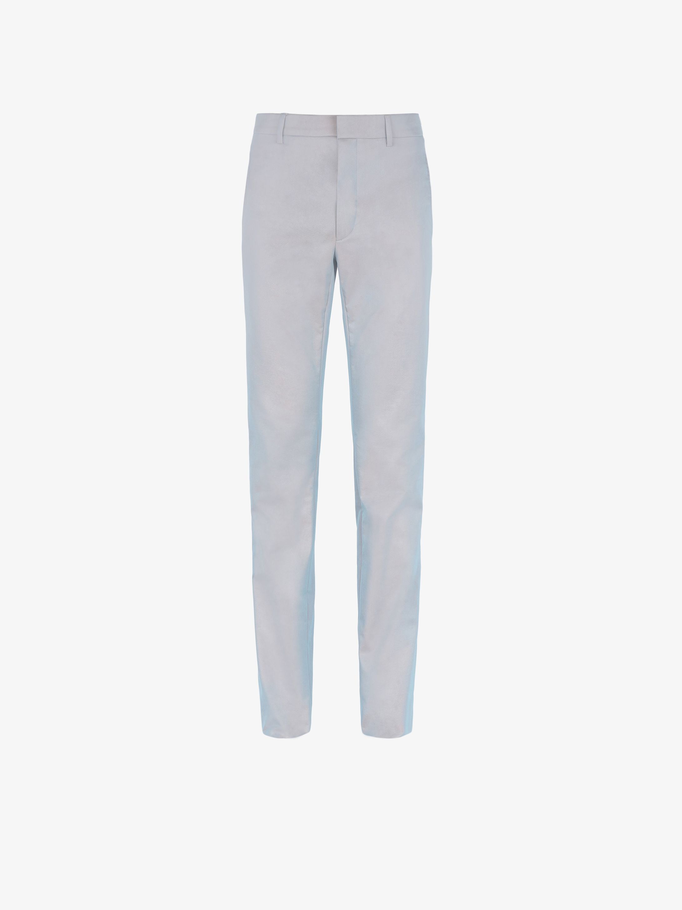 Pantalon skinny en coton technique irisé