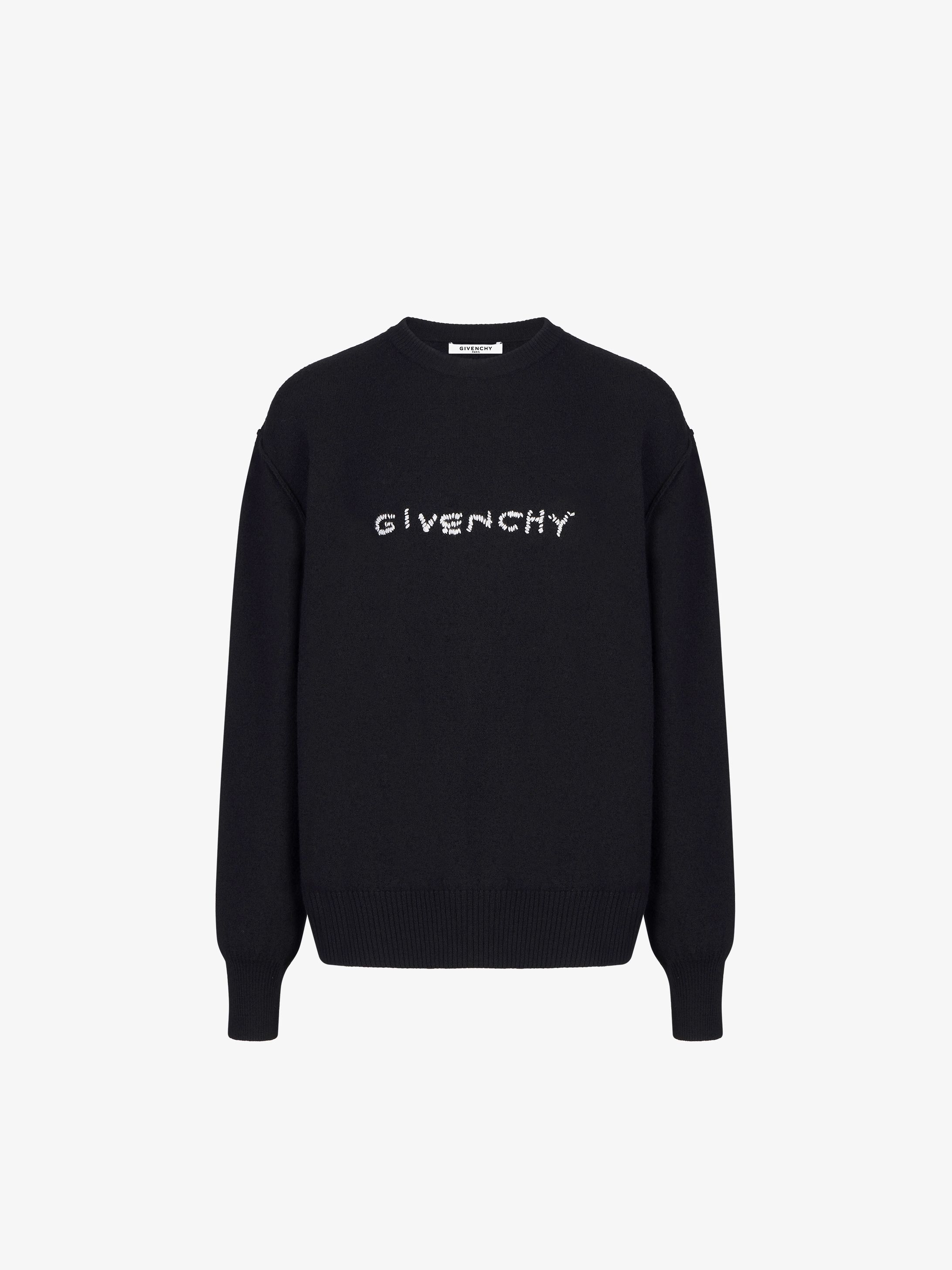 GIVENCHY embroidered sweater in felted wool