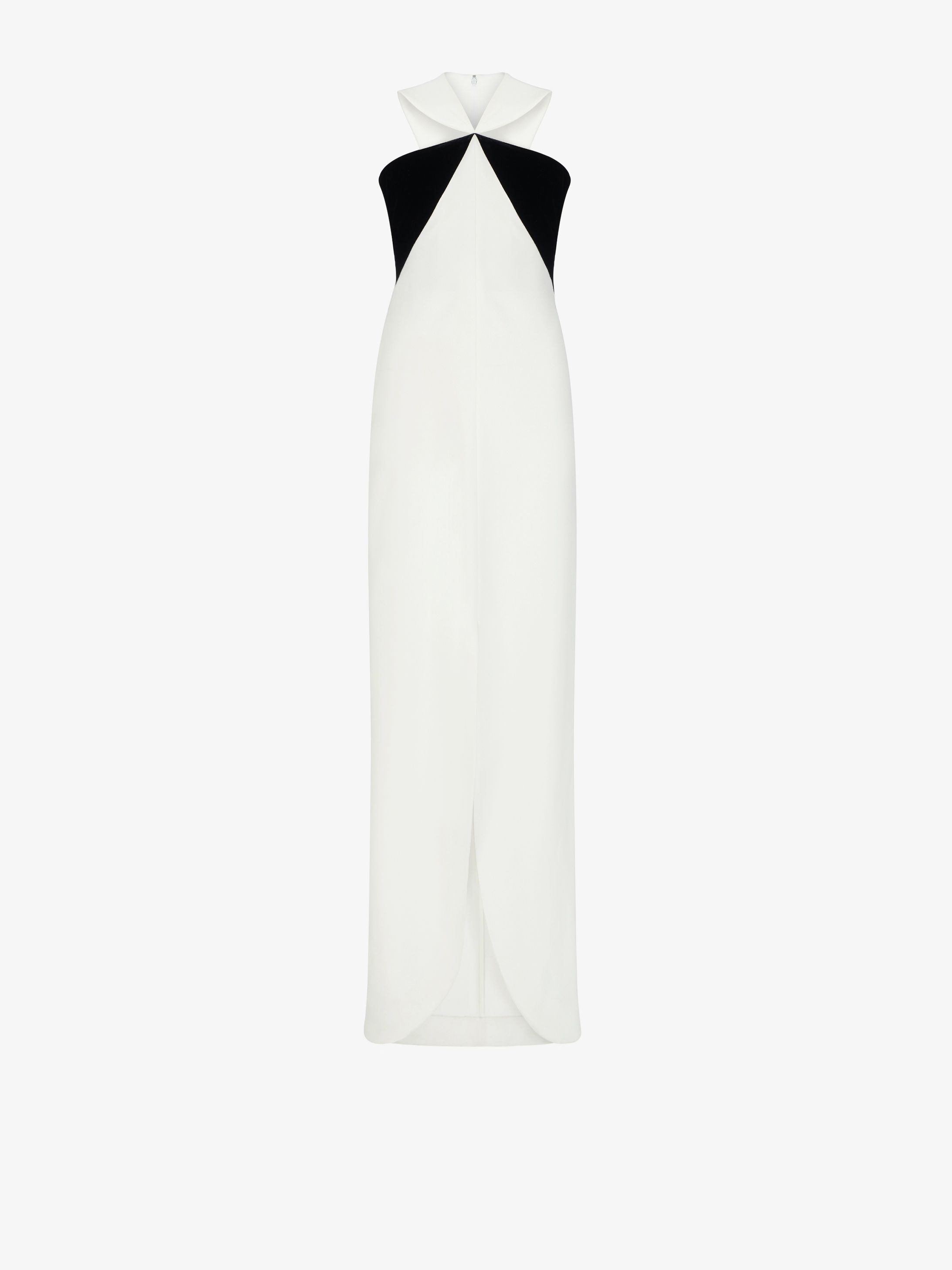 Robe du soir graphique bicolore