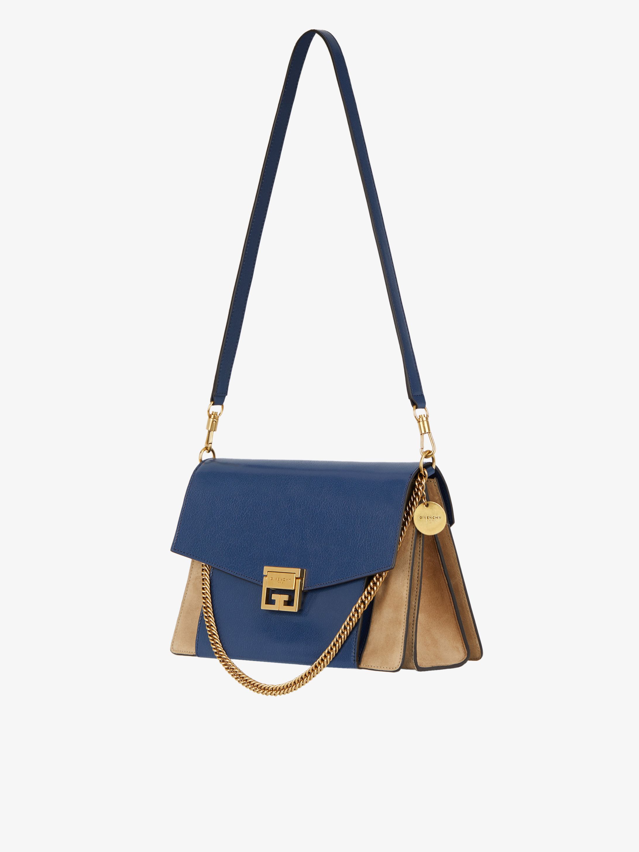 Medium GV3 bag in leather and suede