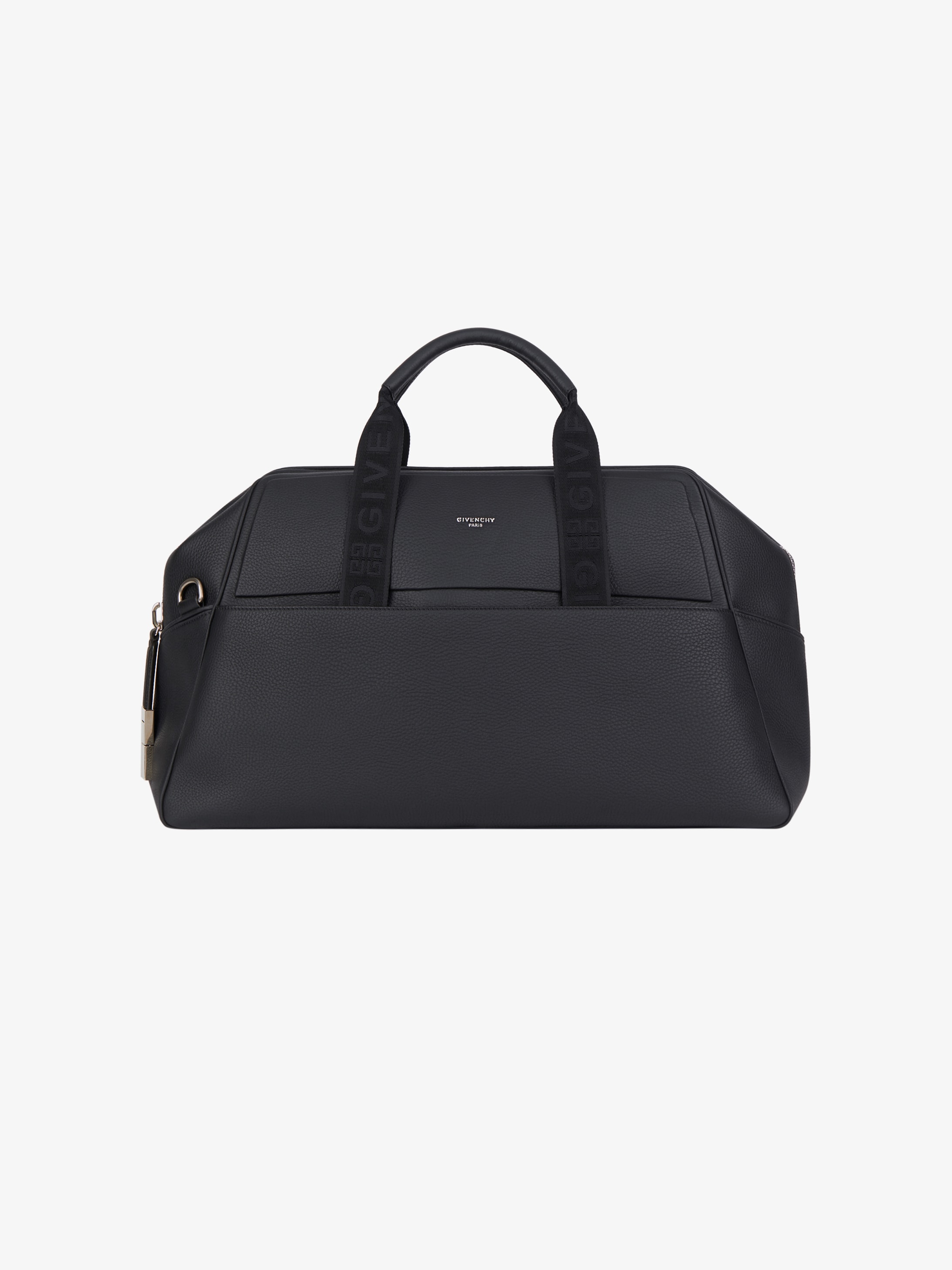 Weekender bag in grained leather