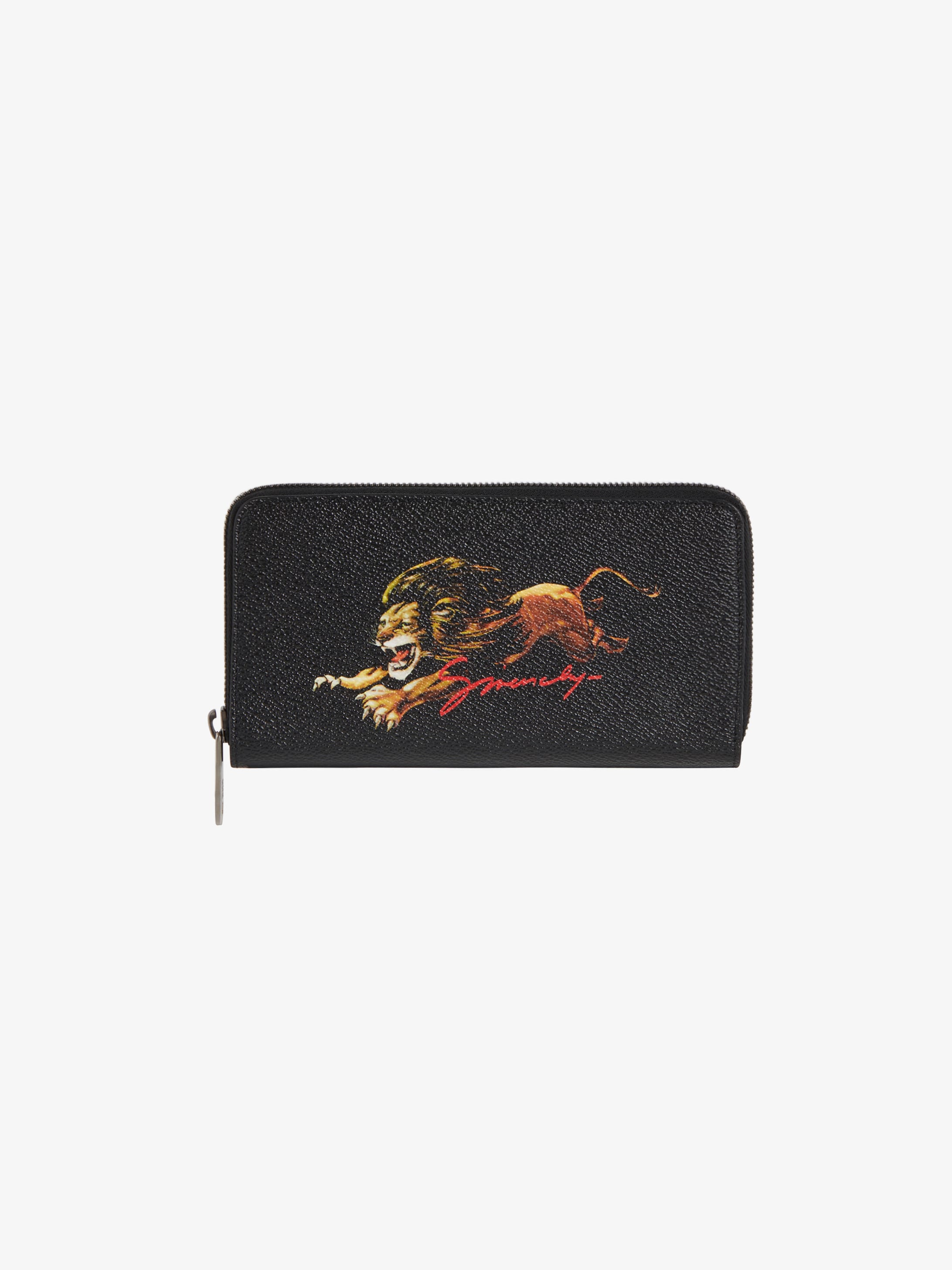 Leo long zipped wallet in coated canvas