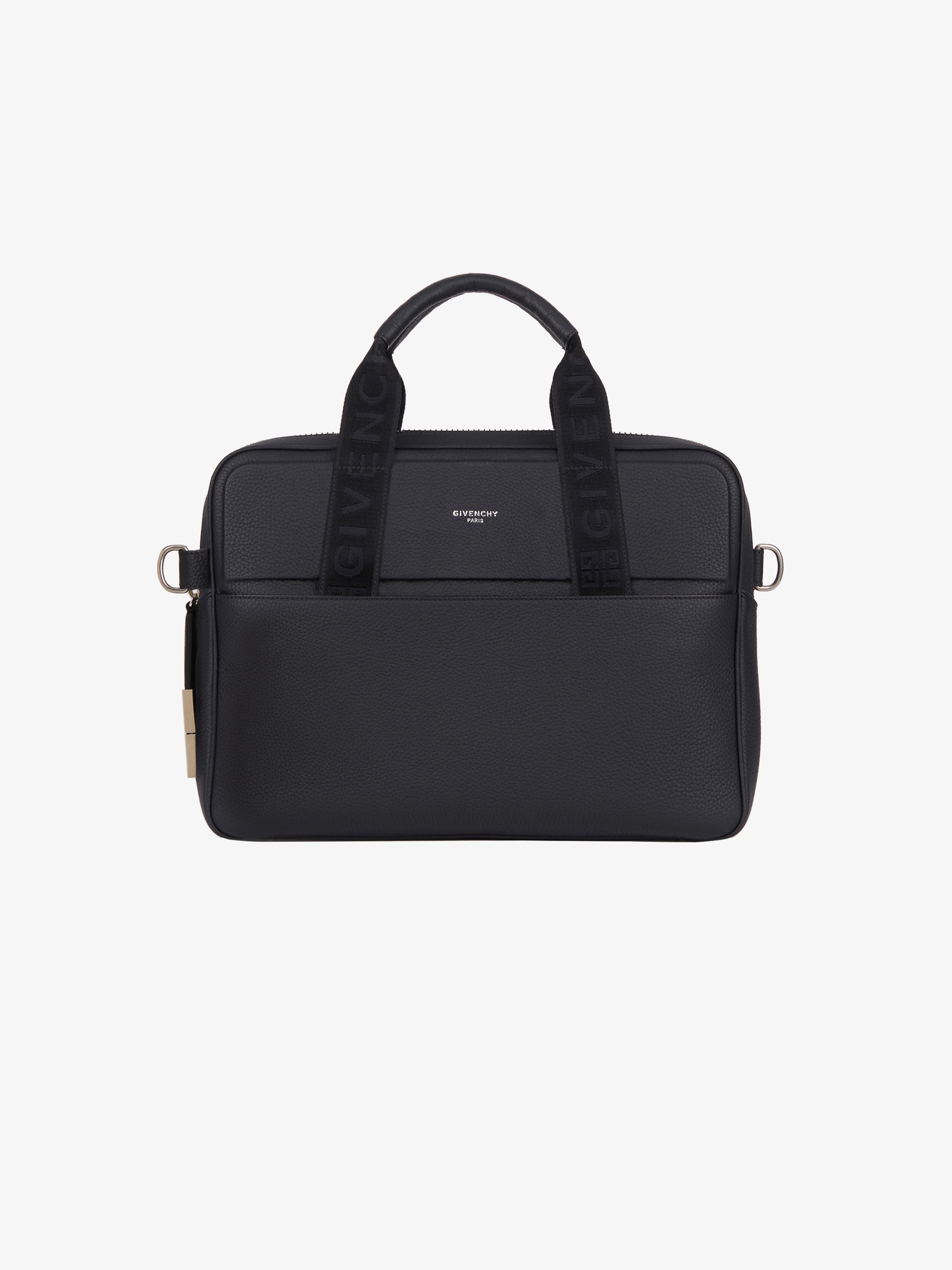 Briefcase in grained leather