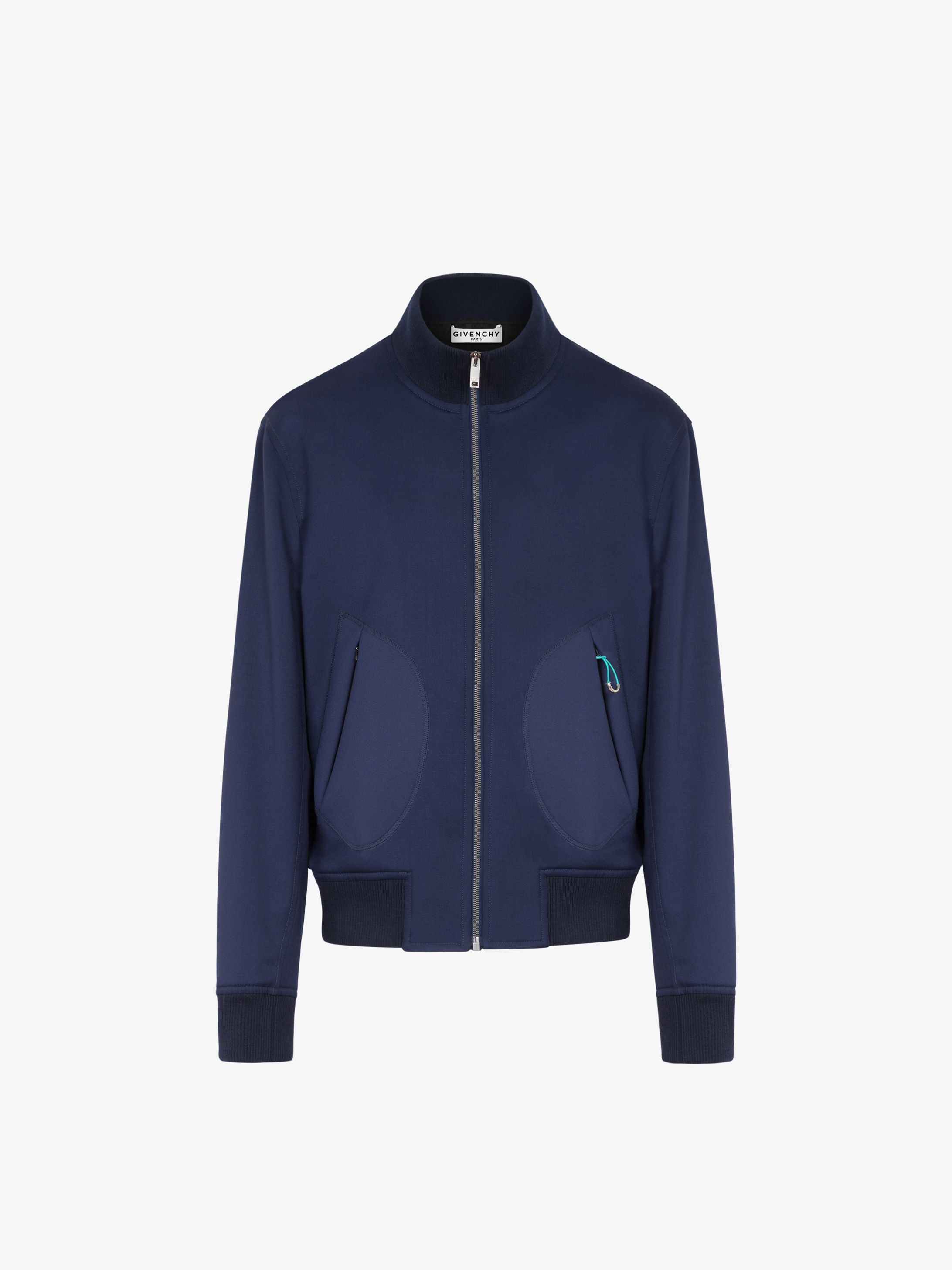 Bomber in embellished super 110's wool