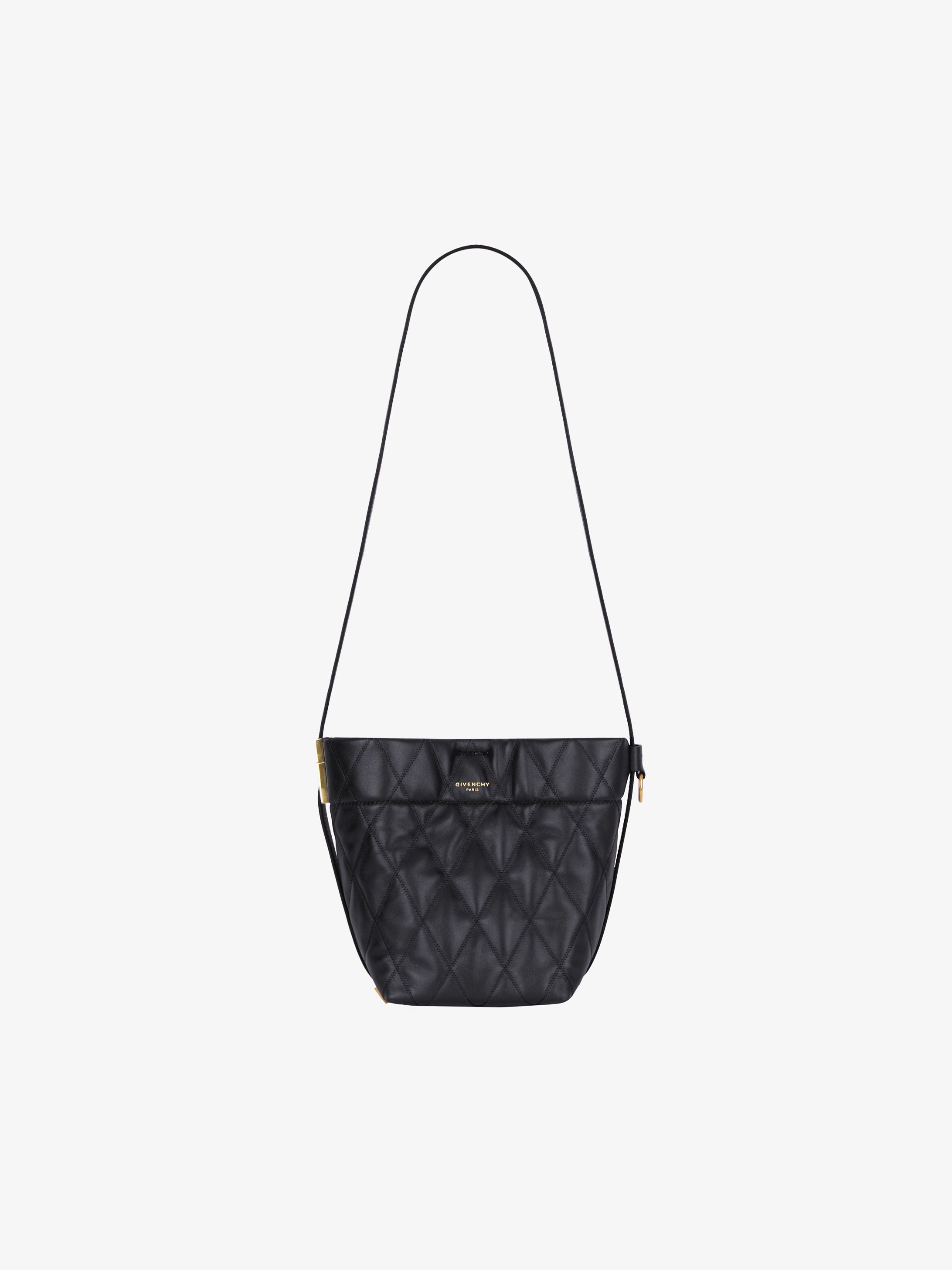 Mini sac seau GV Bucket en cuir matelassé
