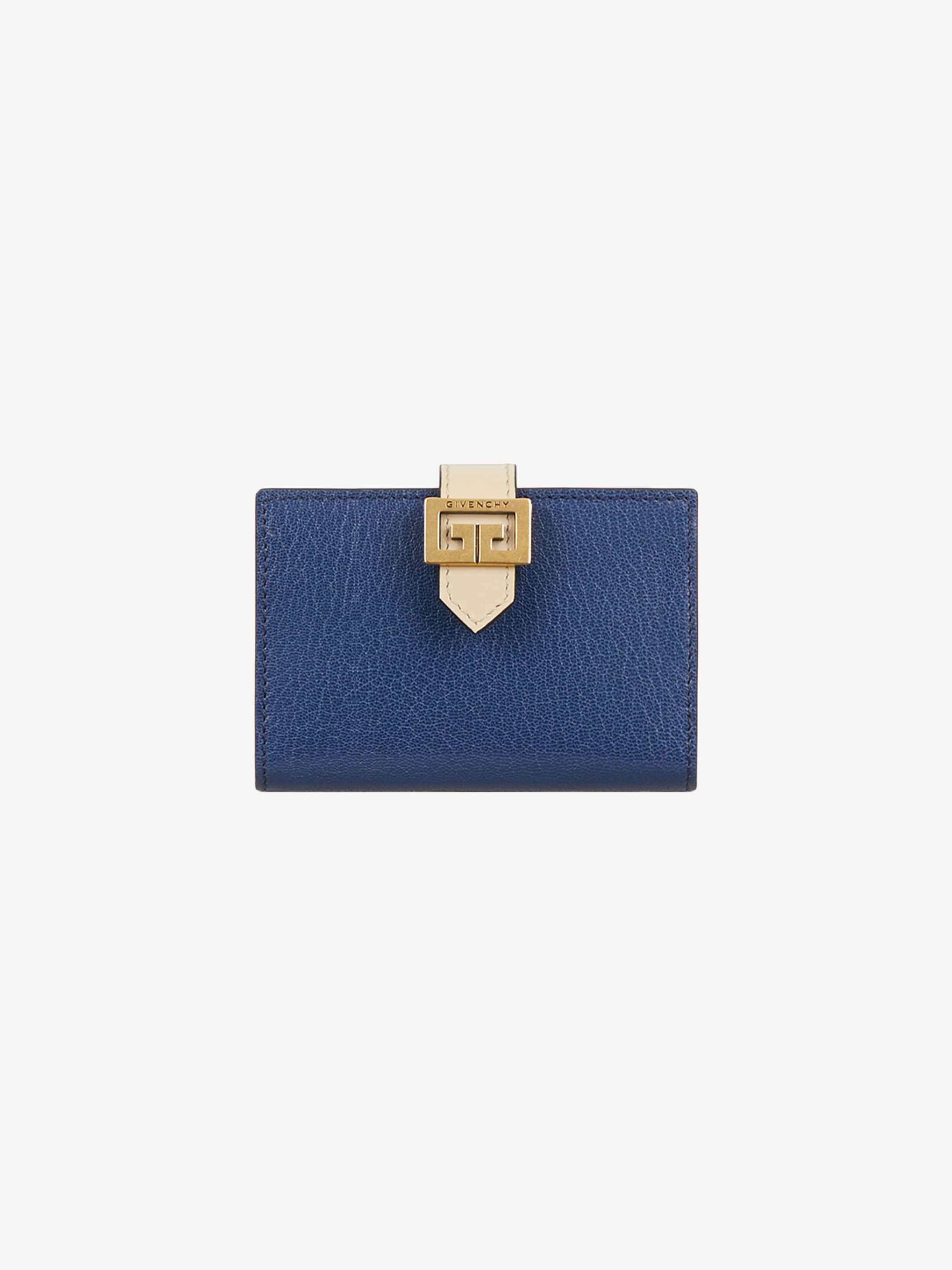 GV3 two tone card holder in leather