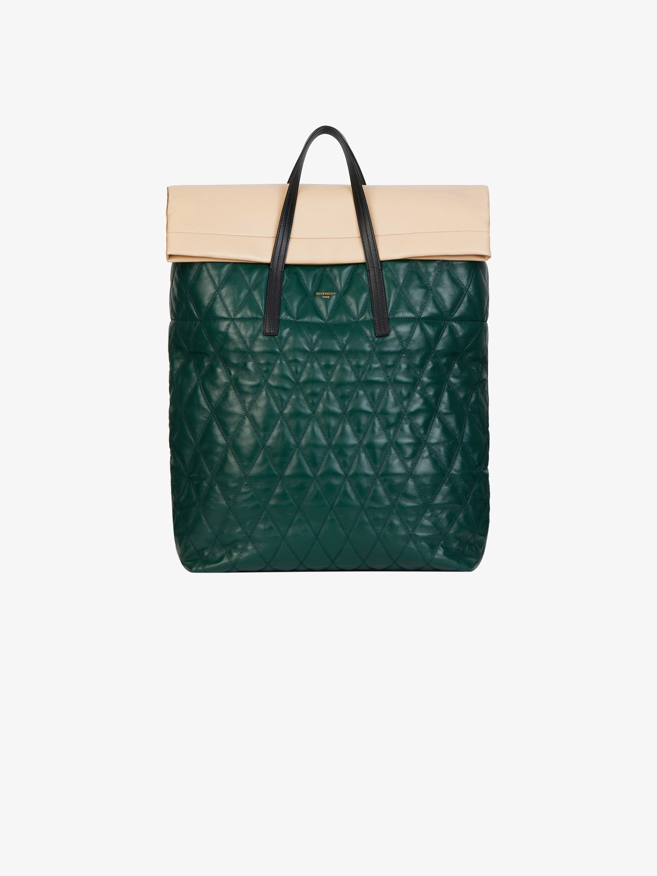 Jaw shopper in diamond quilted leather