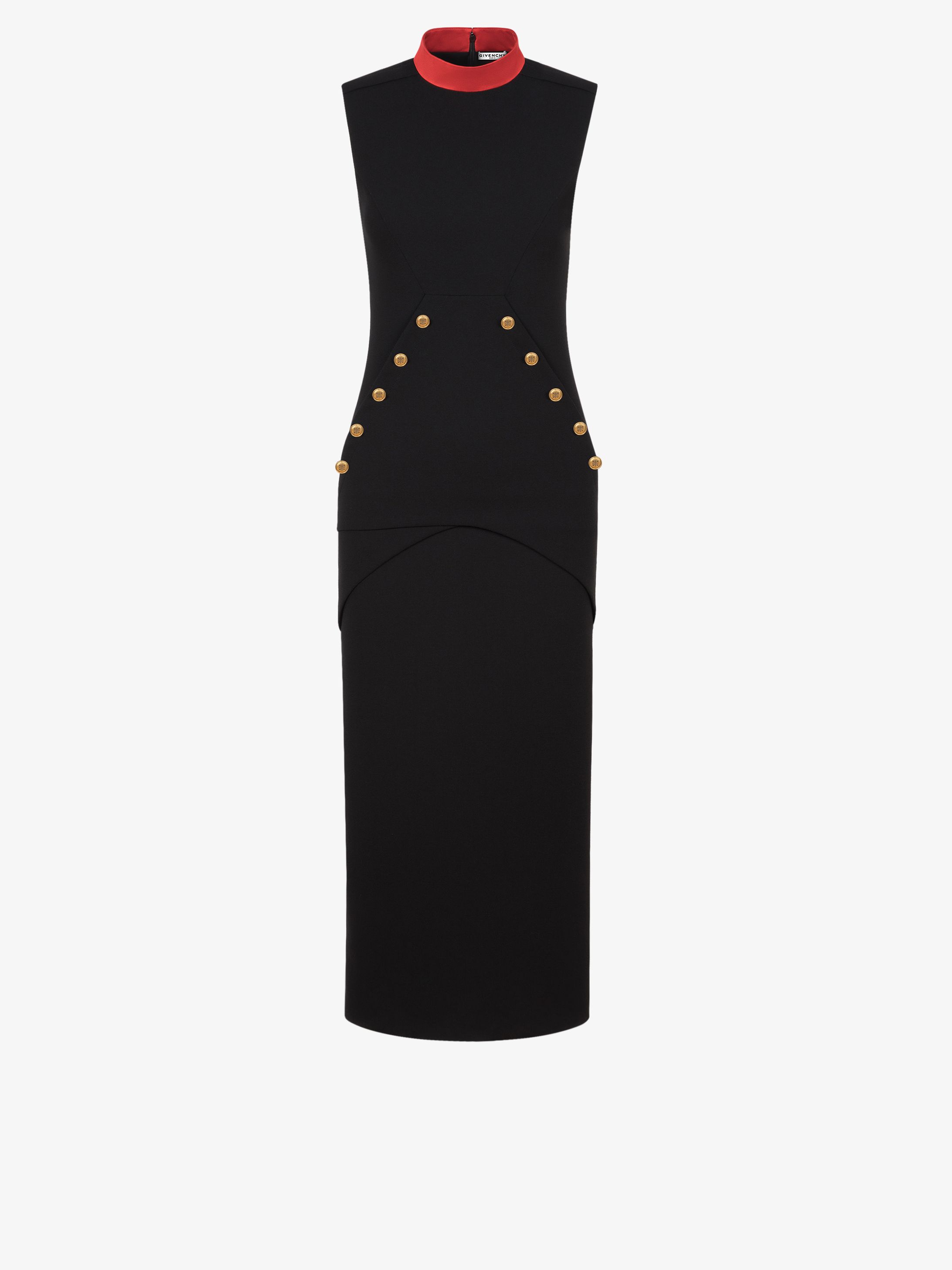 Dress in crêpe de laine with 4G buttons