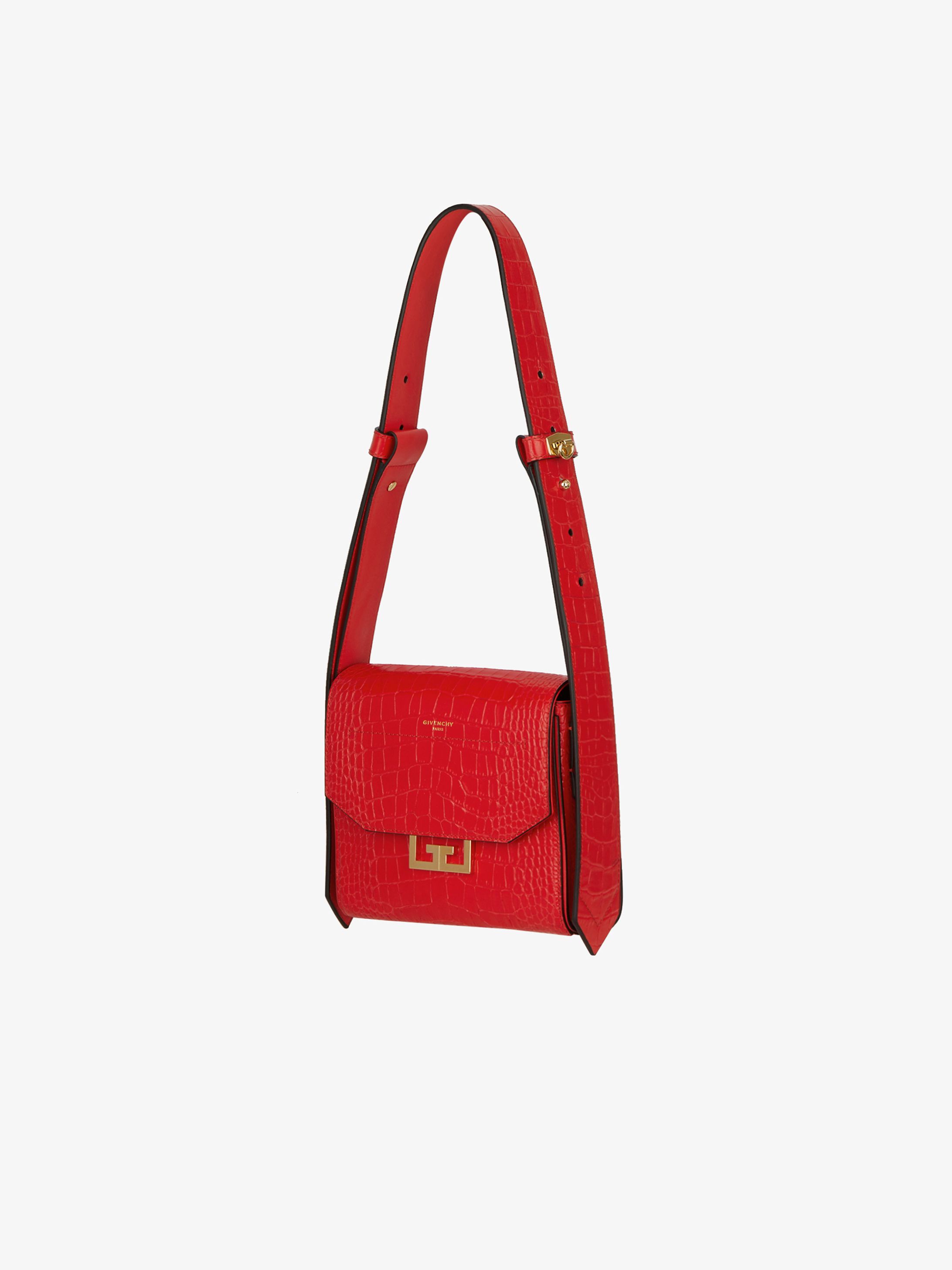 Small Eden bag in crocodile effect leather