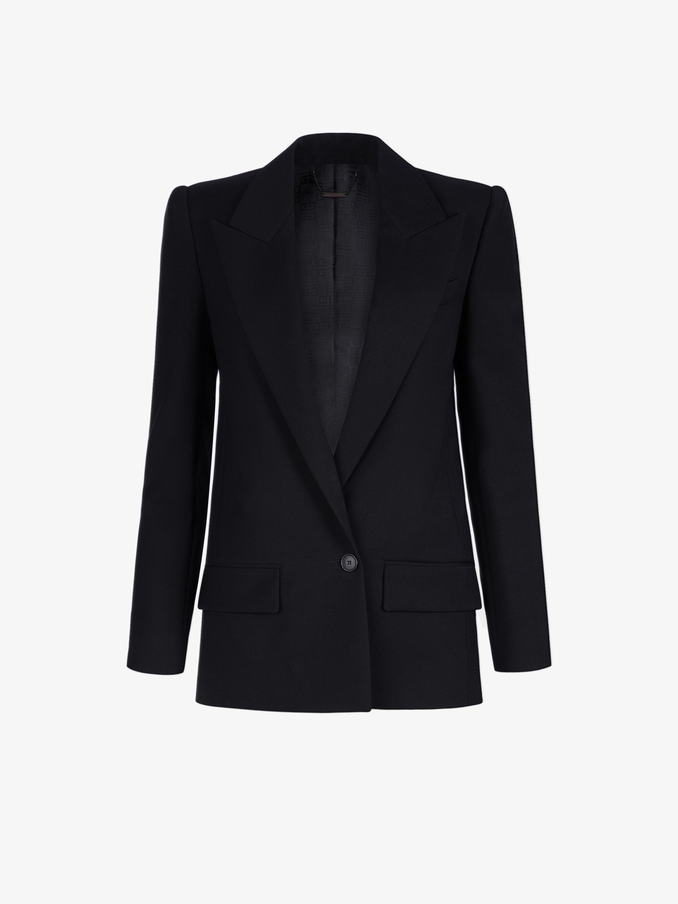 Jacket in wool and mohair